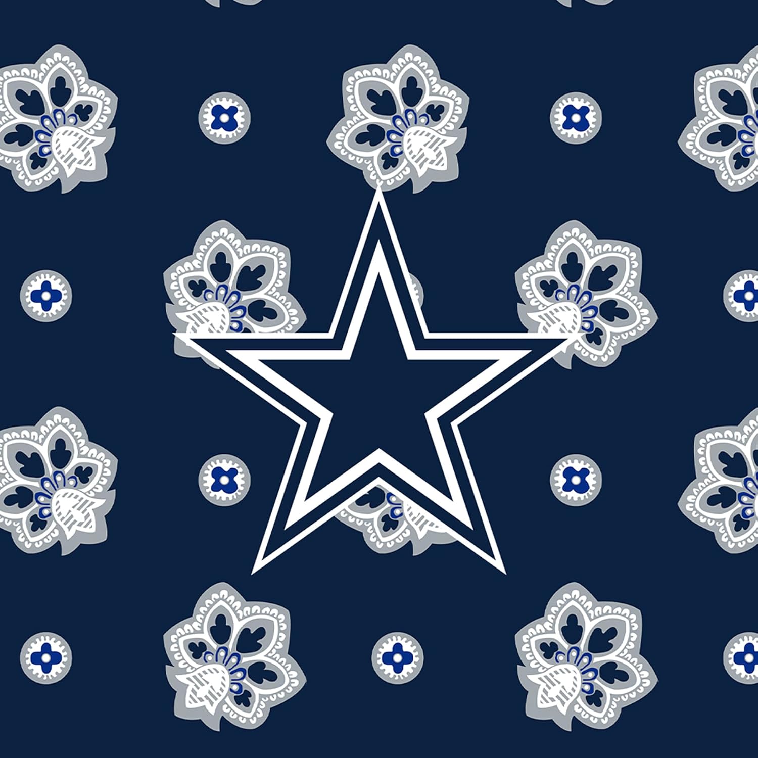 Detalle de Vera Bradley Women’s Cotton NFL Small Backpack (Dallascowboys/On-Blue Graybandana)