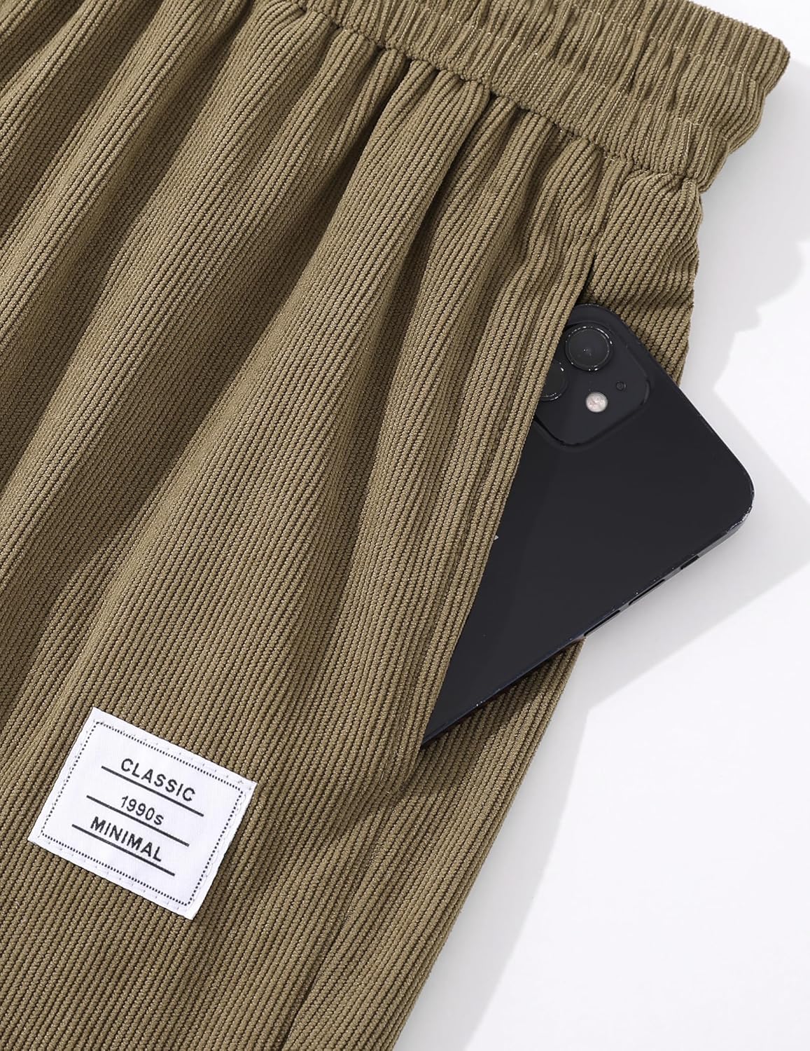 Thumbnail 6 de TARAINYA Corduroy Kurze Hosen Herren – Baumwolle, Kordelzug, Taschen