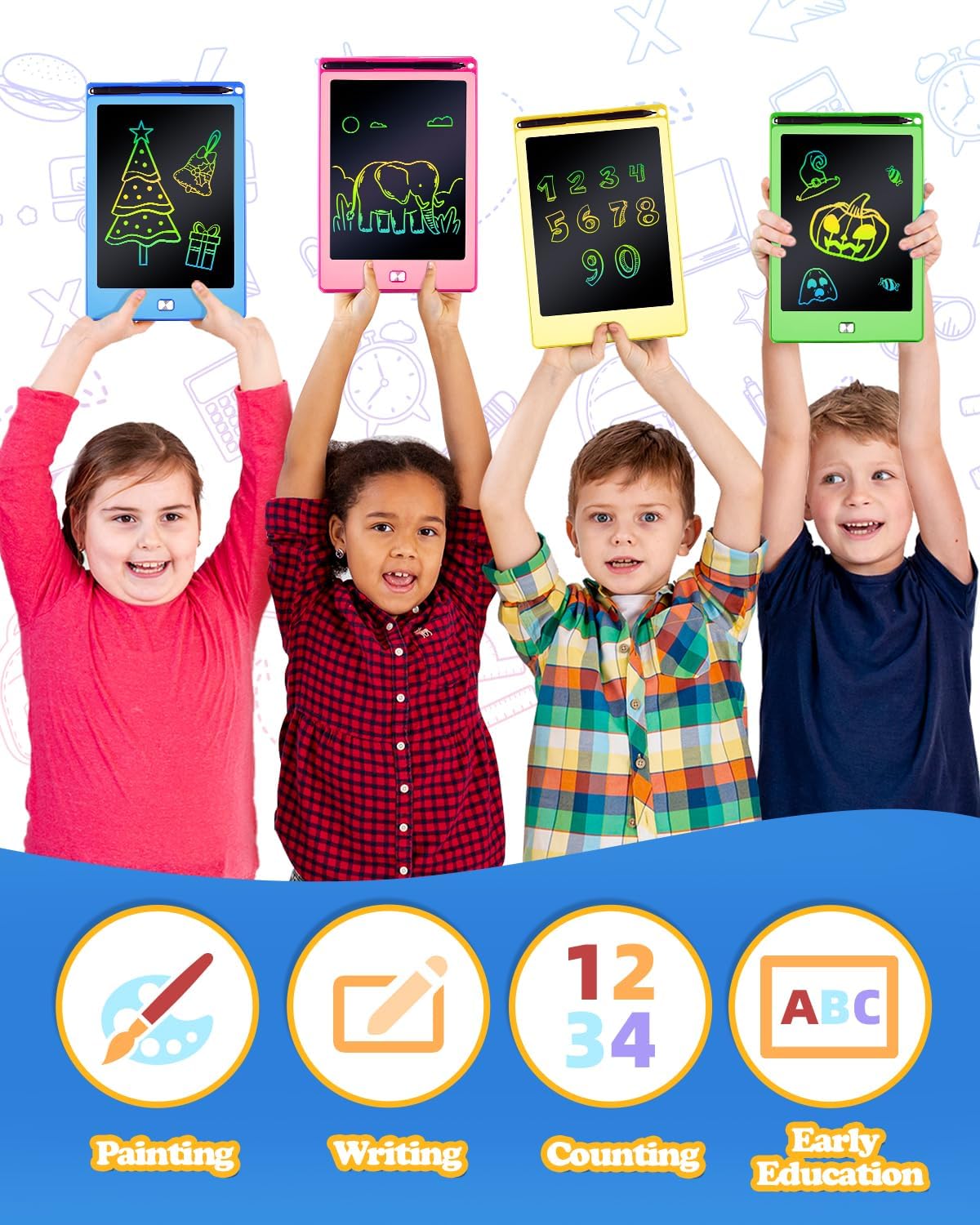 Thumbnail 2 de POPERFUN Tablette d'écriture LCD 8,5" 2 pièces pour enfants 🎨