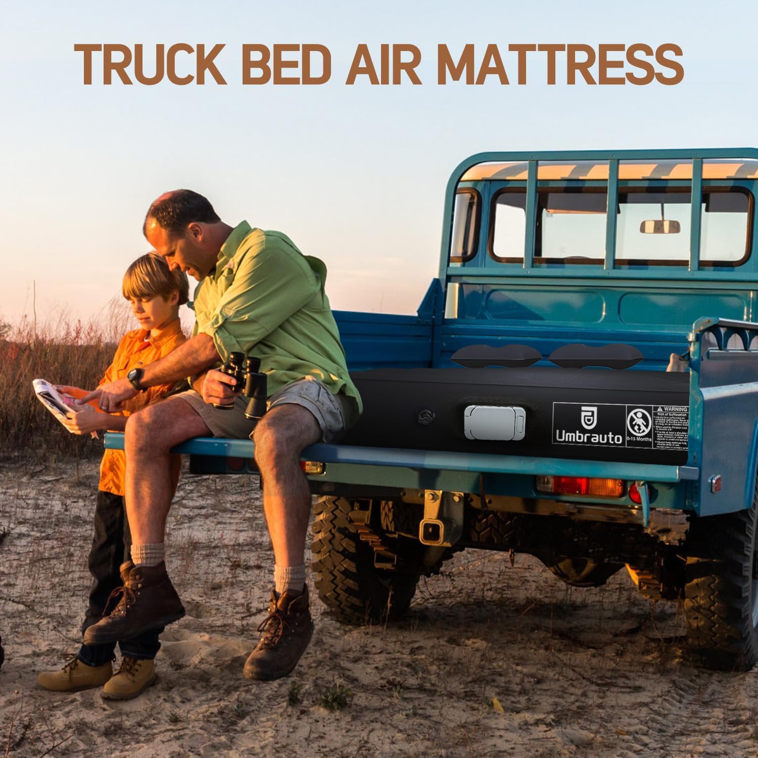 Detalle 2 de Umbrauto AIR-2-5PICKUP-BKB Truck Bed Air Mattress, Built-In Pump, 5.5–5.8 ft