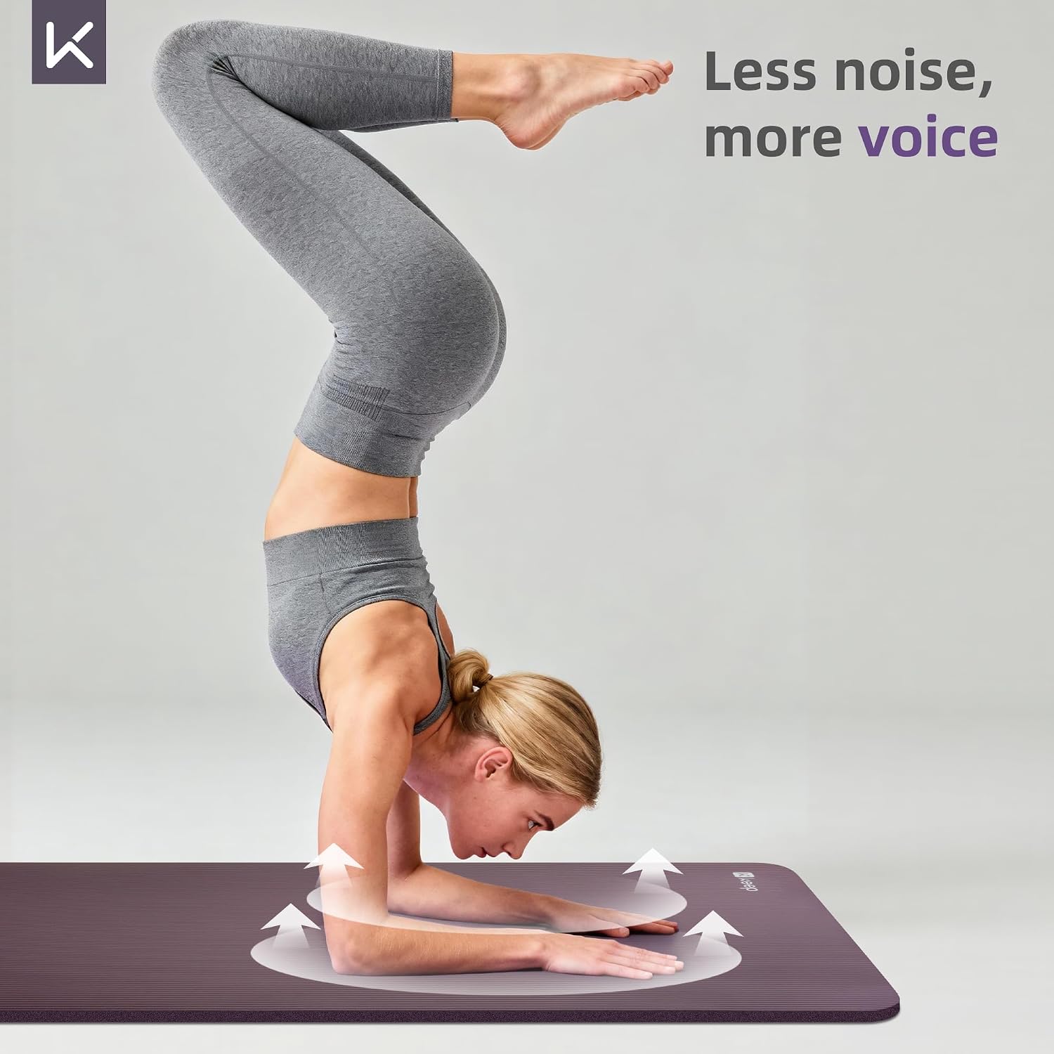 Thumbnail 3 de KEEP Extra-Wide NBR Yoga Mat, 72" x 32", Non-Slip Surface