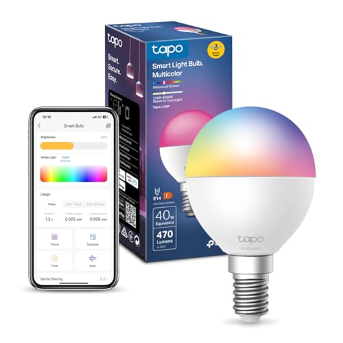Detalle de Tapo L430P: Bombilla inteligente WiFi de 16 millones de colores, regulable y con control por voz (E27)