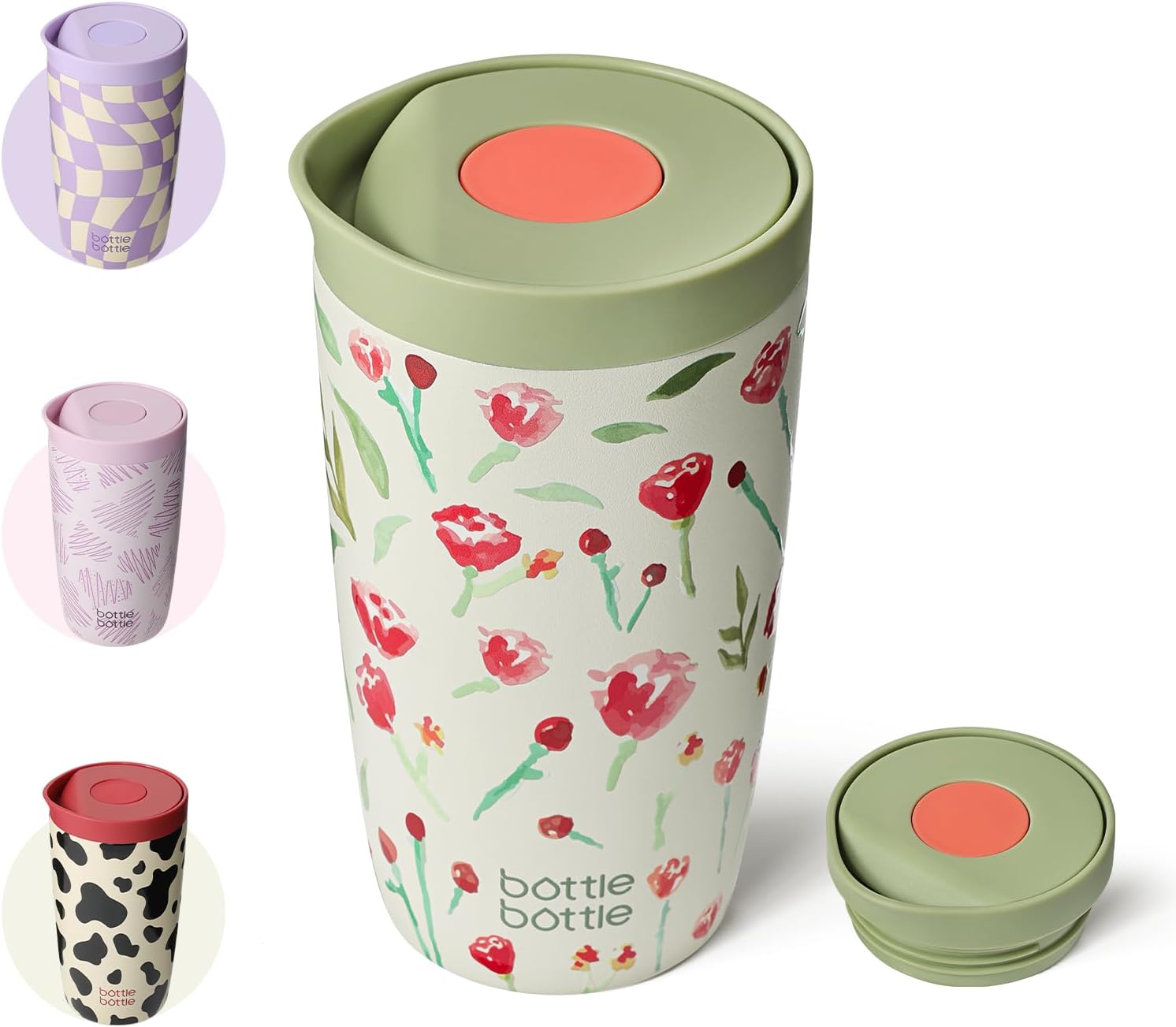 Thumbnail 6 de Bottle Bottle Insulated Travel Mug 350ml – Stainless Steel, Push Button Lid