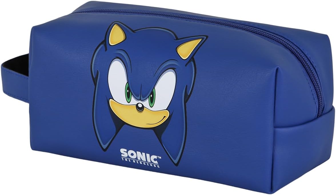 Detalle de Sonic The Hedgehog SEGA - Sonic Sight: Borsa da Toilette da Viaggio Brick Plus Blu, 25 x 12 cm