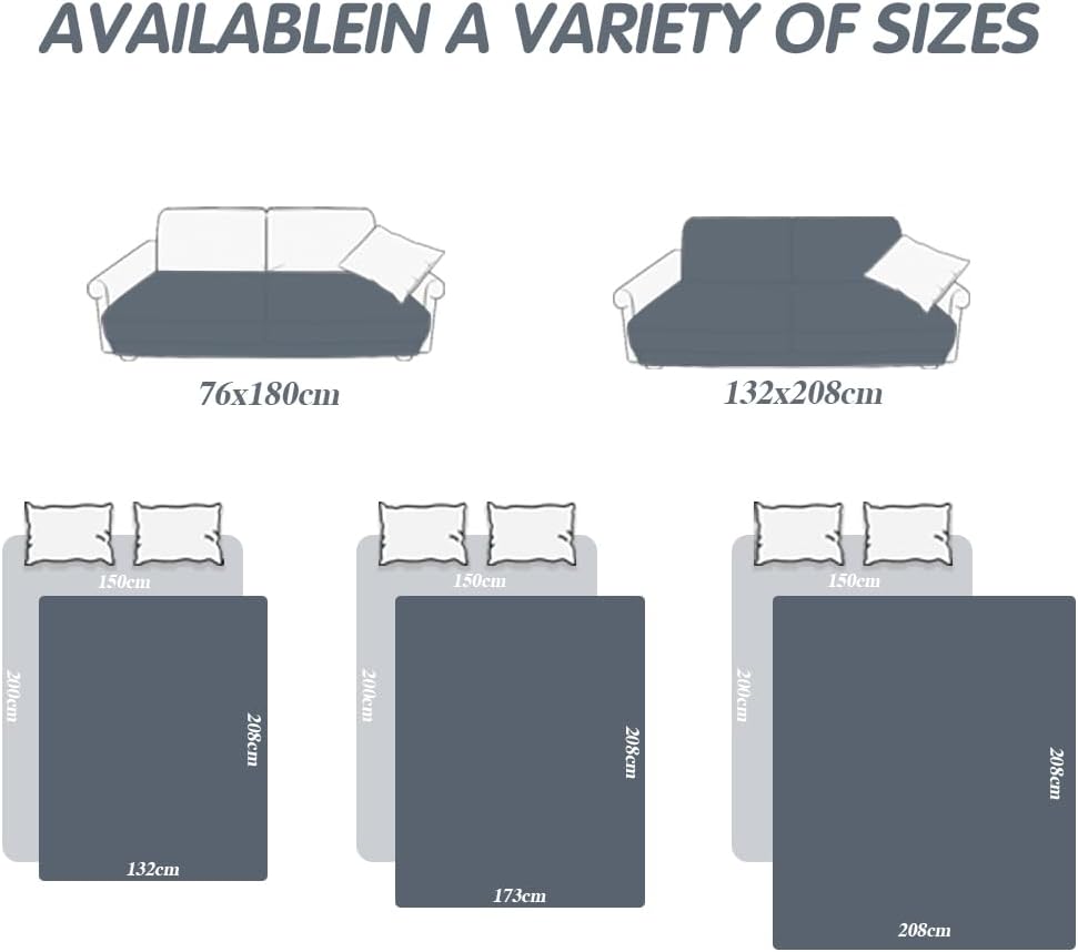 Detalle 2 de DUJUIKE Copridivano 100% impermeabile per cani — protezione versatile per mobili e bambini (208 x 260 cm, 3 posti)