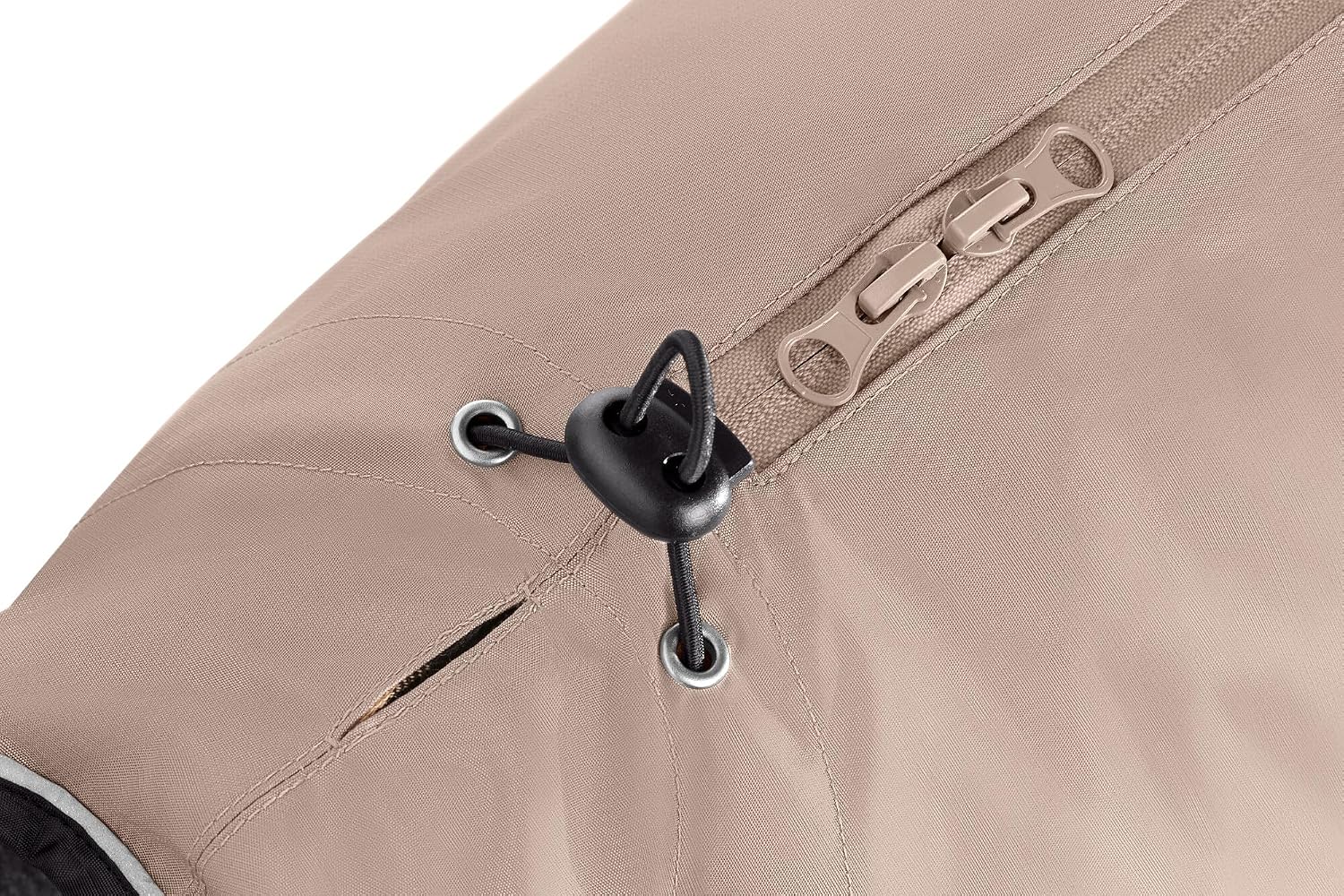Detalle de Hunter Hundemantel Uppsala 2in1 – Taupe, Größe 47,5