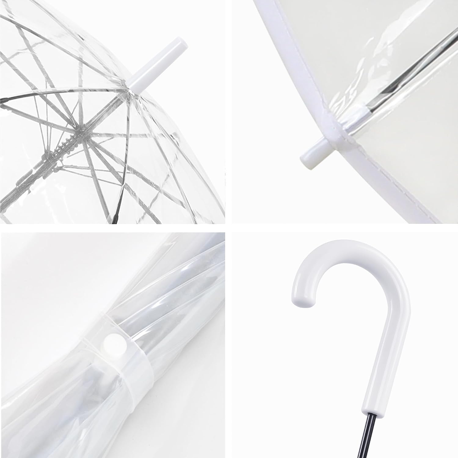 Thumbnail 3 de Clear Bubble Umbrella with Automatic Open – Large Transparent Canopy for Weddings and Outdoor Events