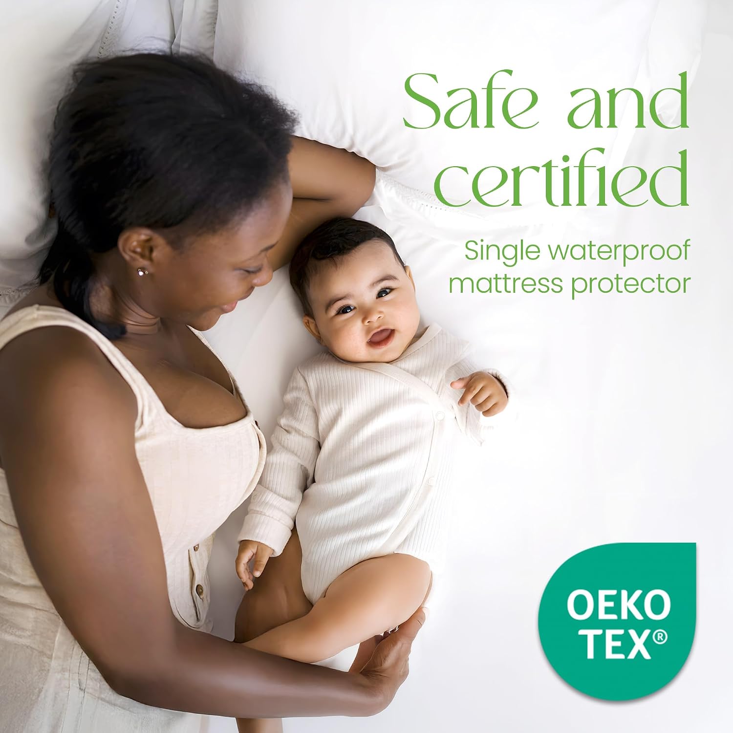 Thumbnail 6 de Single Waterproof Bamboo Mattress Protector 90x190cm with Deep Skirt – Hypoallergenic & Quiet