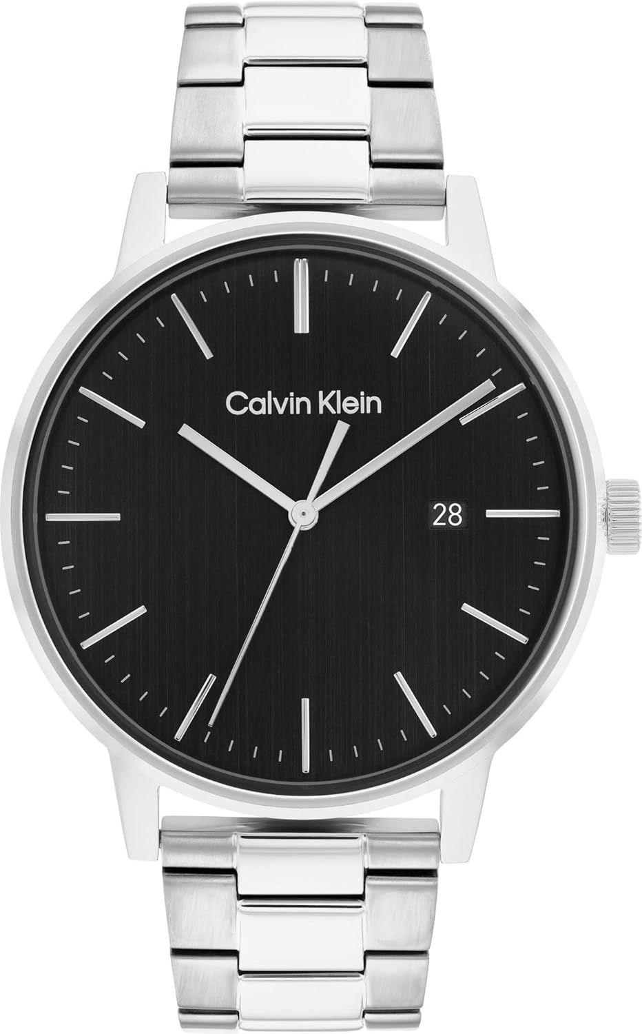 Detalle de Calvin Klein Analog Quarzuhr Herren – Linked Bracelet Collection mit Edelstahlarmband