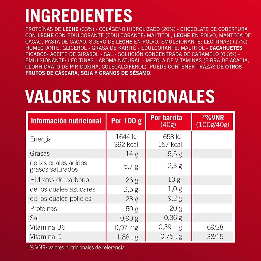 Thumbnail 6 de Enervit Barrita Proteica Caramelo Salado 20 g proteínas 🍫