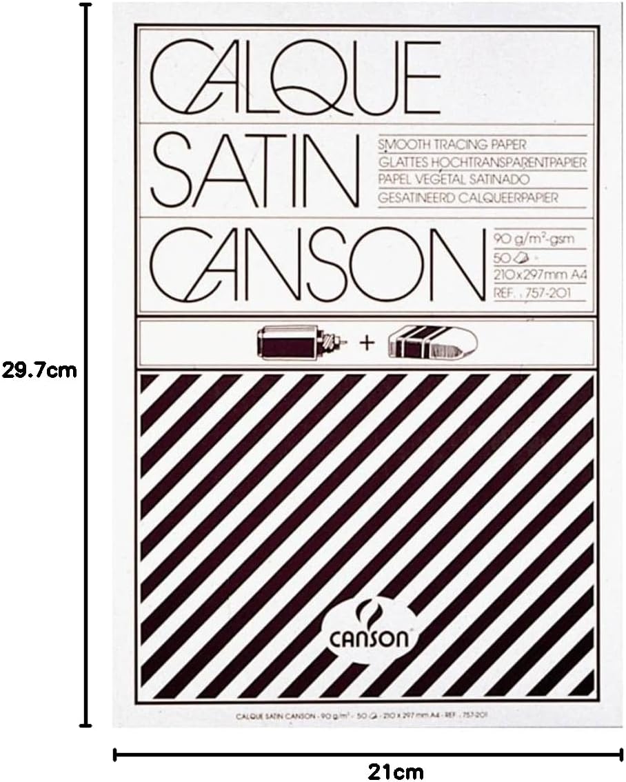 Detalle de CANSON Calque Satin 50 feuilles A4 ⚙
