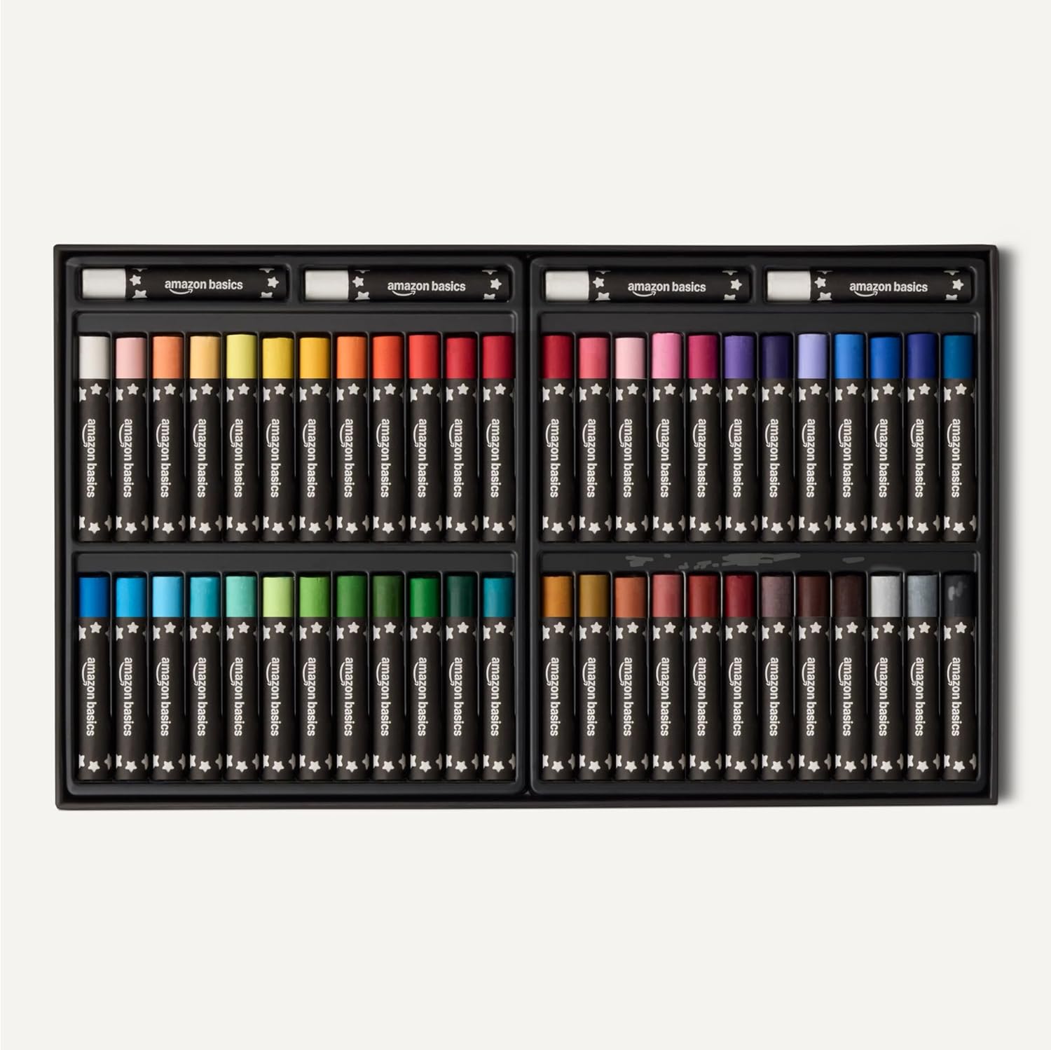 Detalle 2 de Amazon Basics Soft Oil Pastels Set (48 Colors) – High-Pigment, Smooth Application for Artists, Beginners, and Students