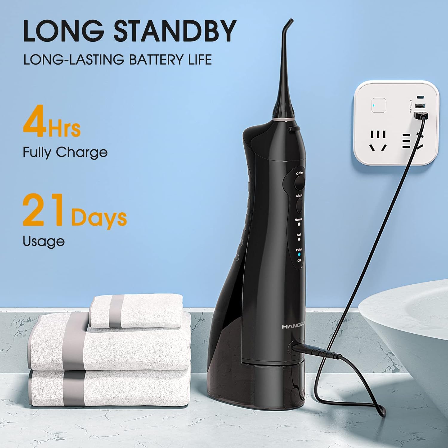 Detalle 2 de Hangsun Idropulsore Dentale Portatile 300 ML irrigatore orale