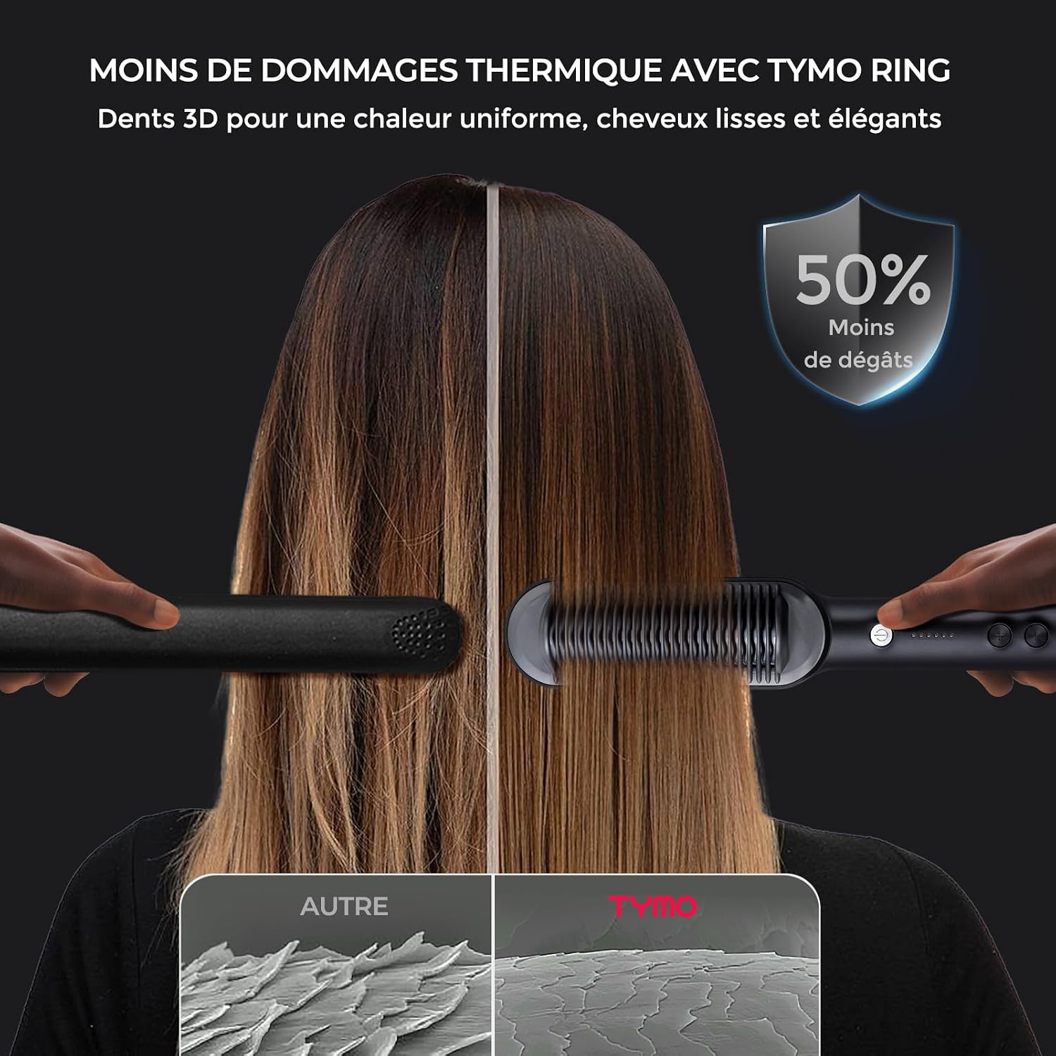 Detalle 2 de TYMO RING brosse lissante 210°C 💇♀