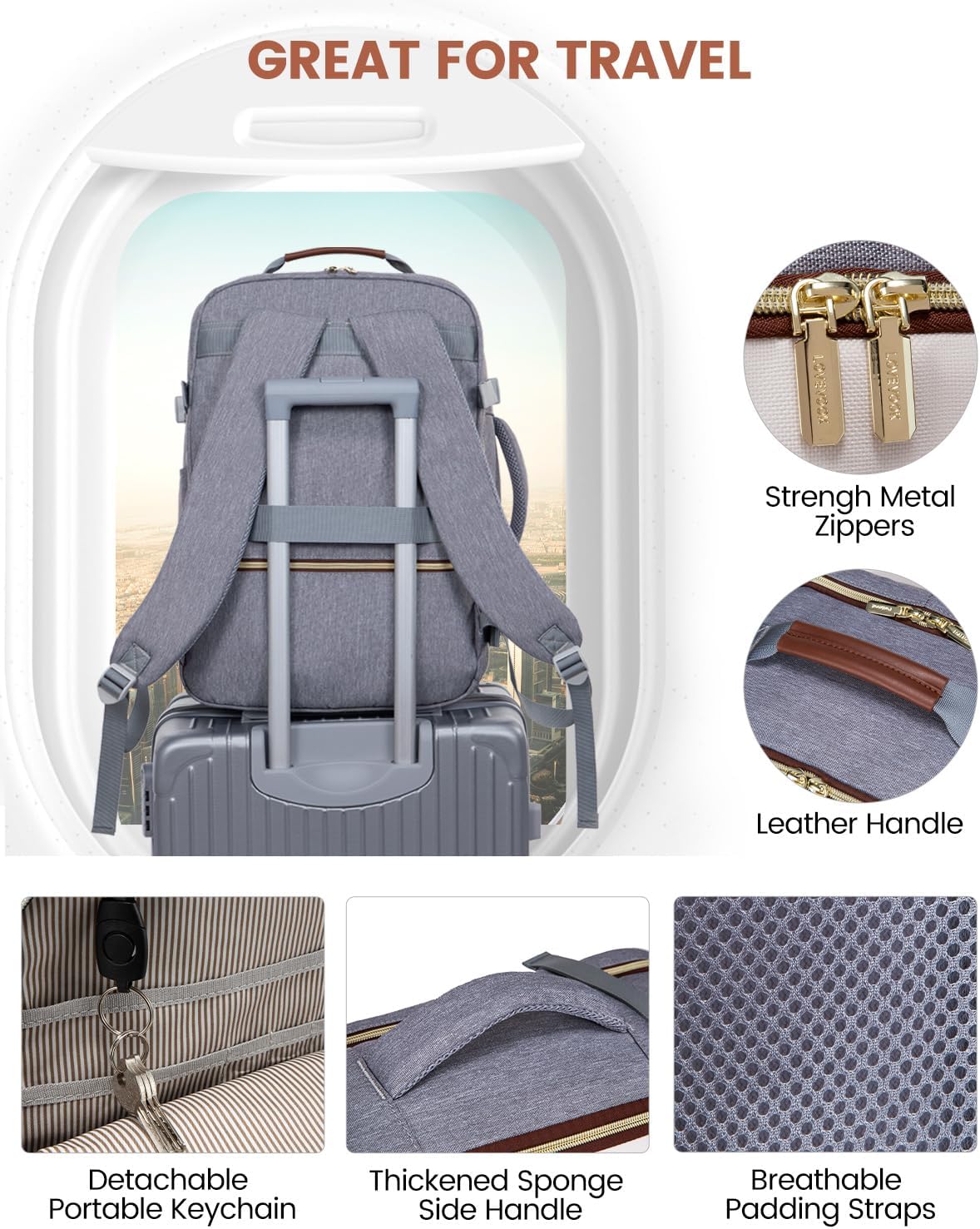 Thumbnail 6 de LOVEVOOK 50L Travel Backpack