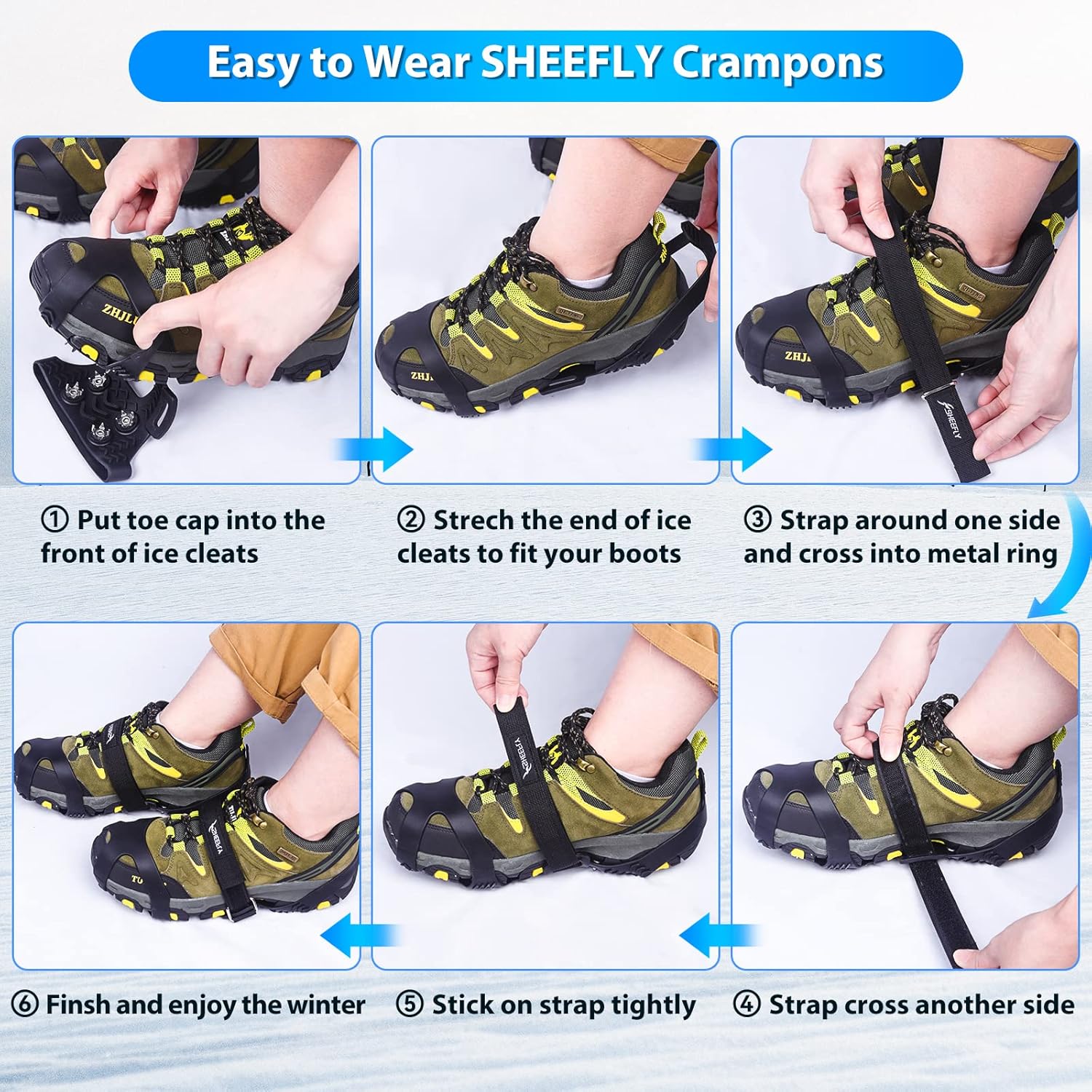 Thumbnail 3 de SHEEFLY Ice Grips with 12 steel studs