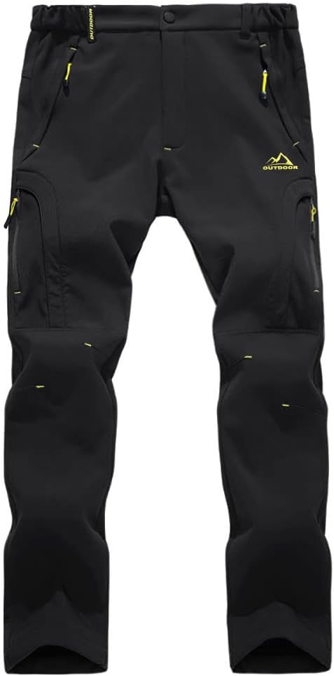 Detalle de EKLENTSON Men's Waterproof Softshell Hiking Trousers