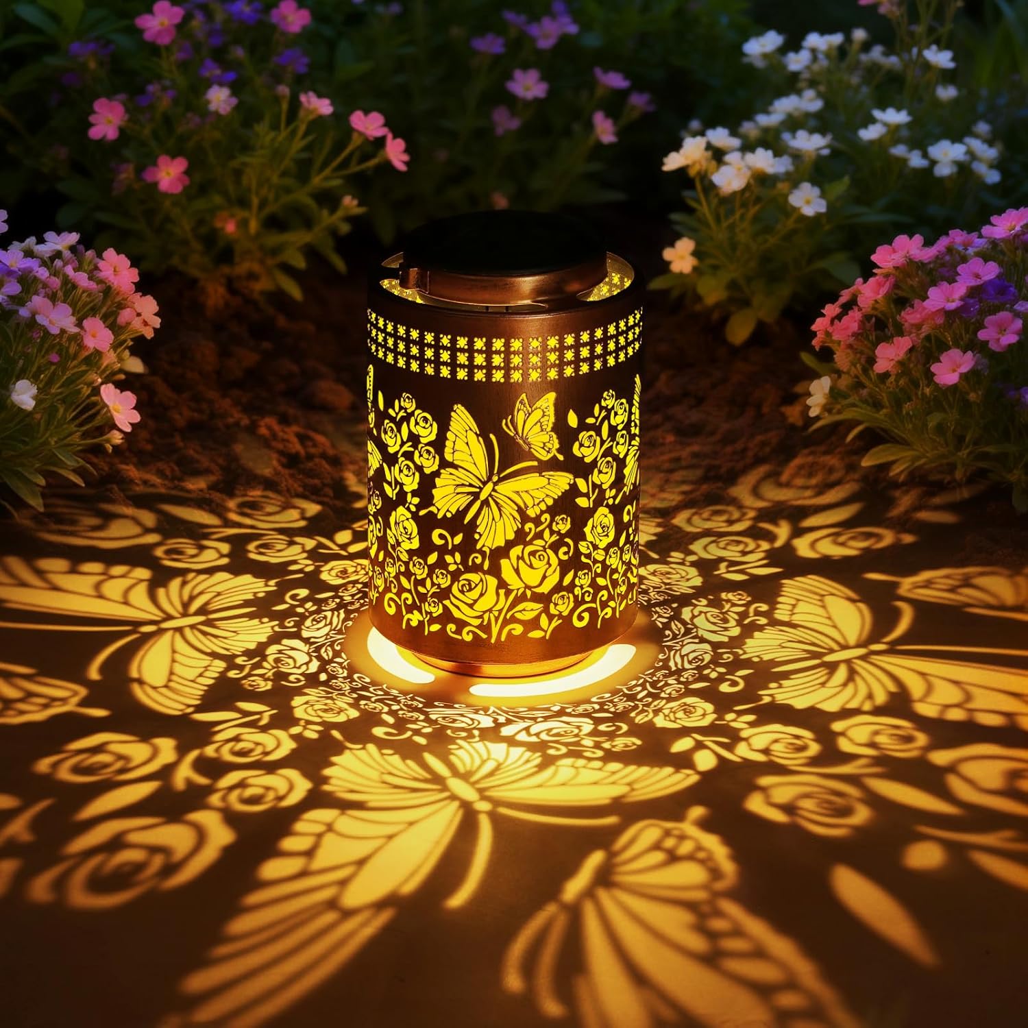 Detalle de Colorful Butterfly Solar Lanterns – IP65 Outdoor Waterproof Hanging Solar Lights for Garden, Patio & Porch