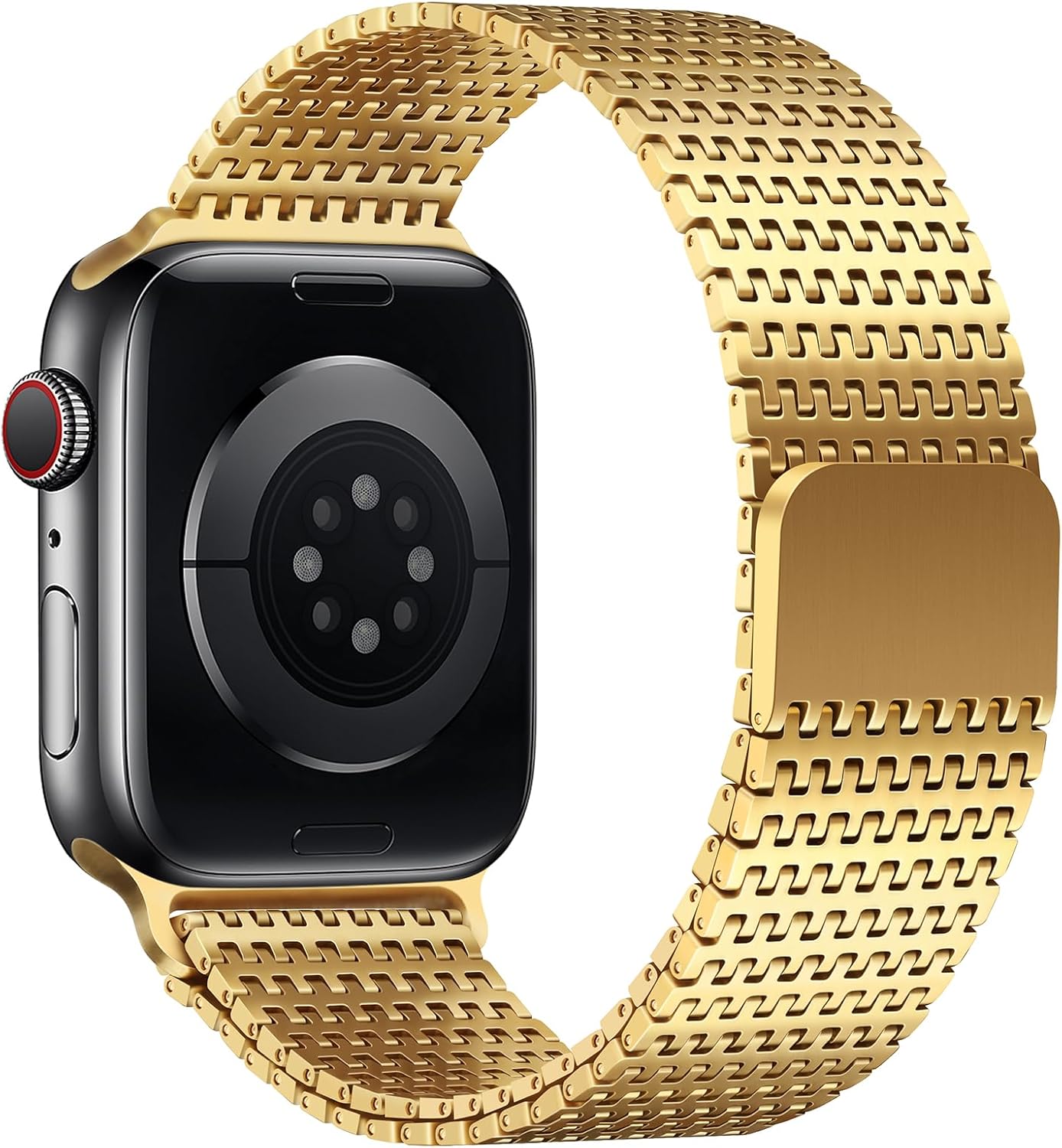 Thumbnail 1 de Anlinser Magnetic Stainless Steel Apple Watch Strap – Compatible 42–46mm (Gold)