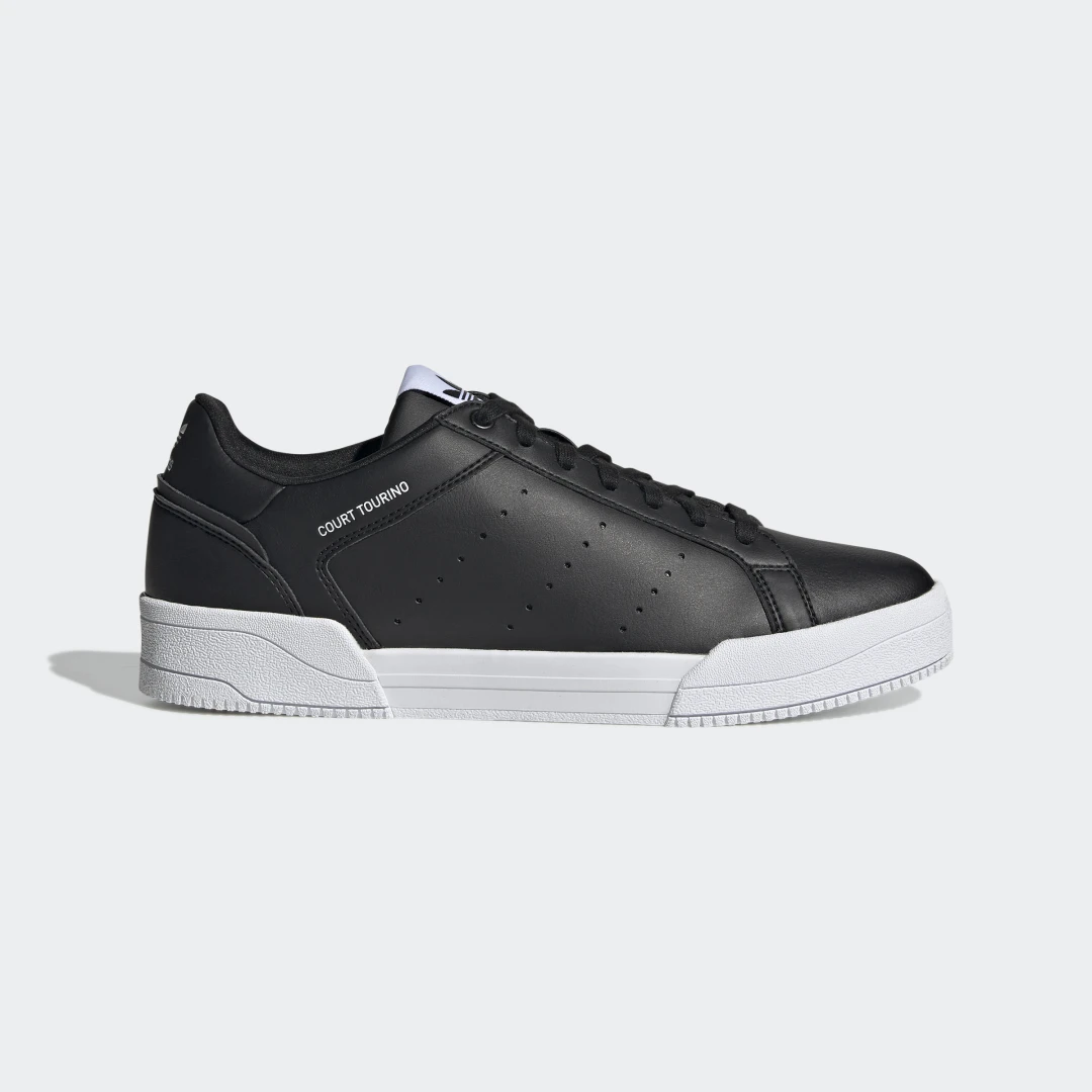Detalle de Adidas Zapatilla Court Tourino (Negro) – comodidad y estilo para el día a día