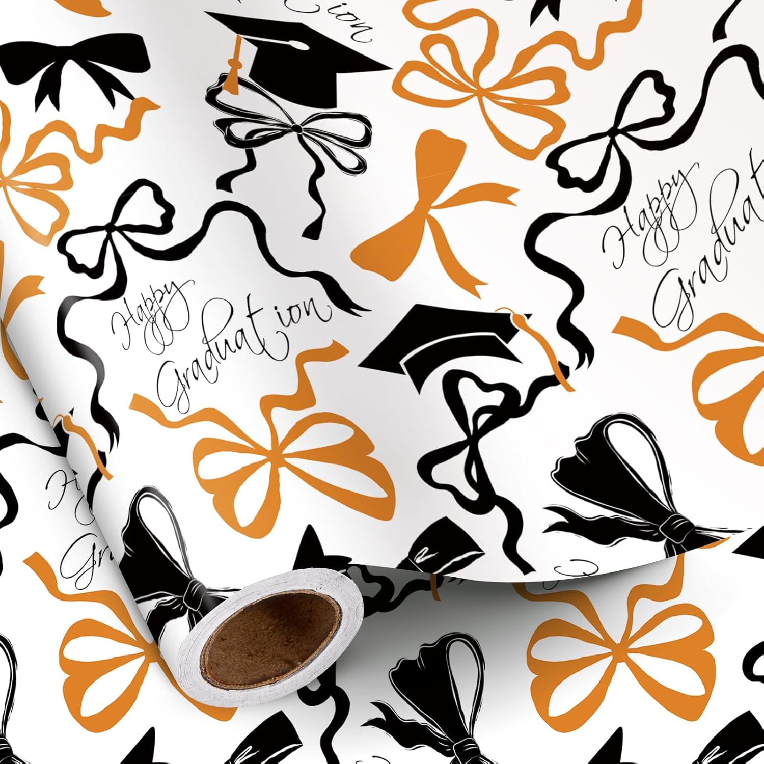 Thumbnail 6 de RUSPEPA Graduation Wrapping Paper Roll, Mini Roll – Class of 2026 in Black & Gold