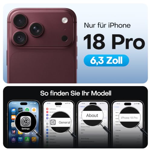 Detalle 2 de TAURI Panzerglas für iPhone 18 Pro 6,3 Zoll – 2er Set