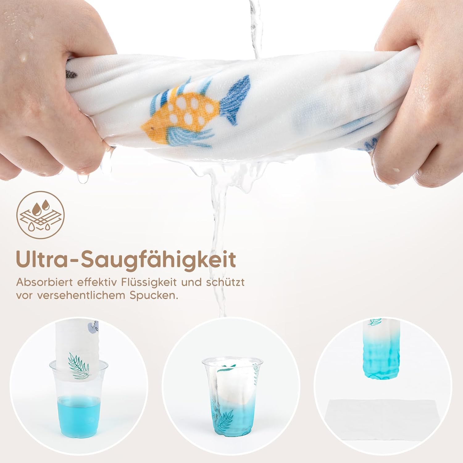 Thumbnail 3 de Maliton Baby Spucktücher 50x25 cm, 6er-Pack