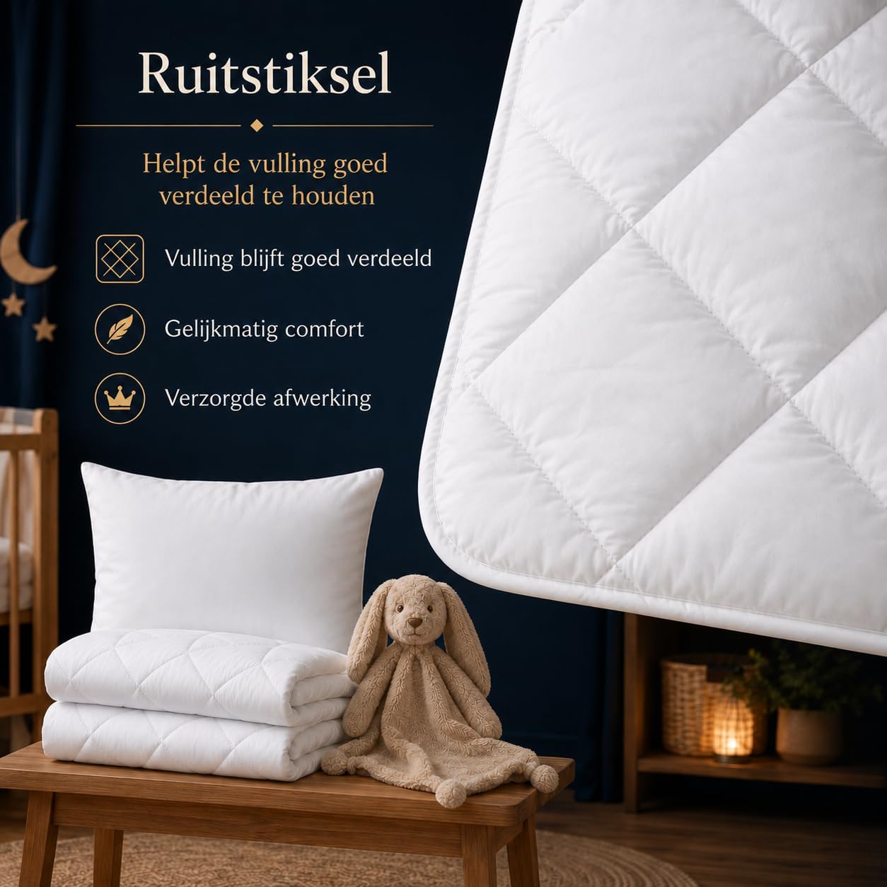 Detalle 1 de SOHYGGE QUILT02261 kinderdekbedset 100 x 135 cm met kussen, 4 seizoenen