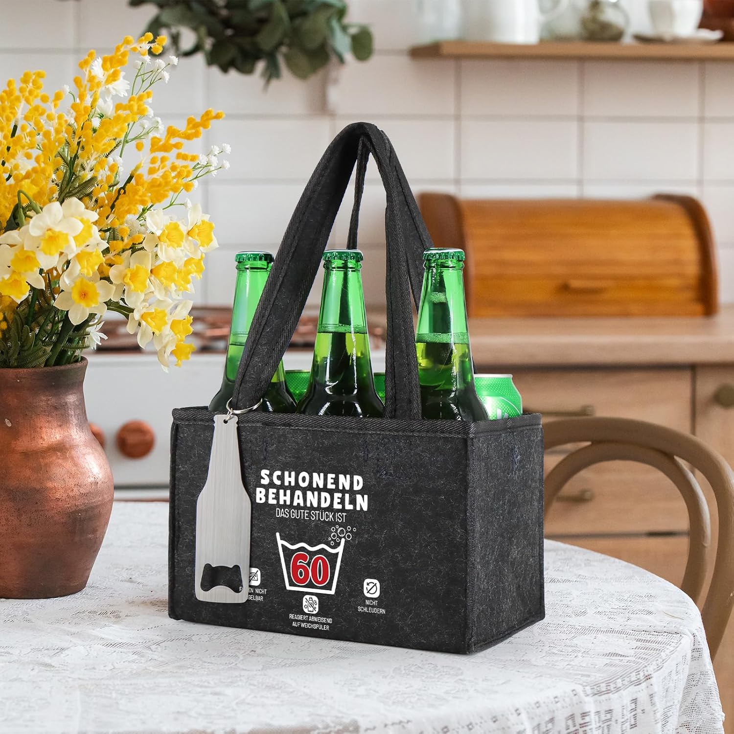 Detalle 1 de WenmthG MĂ€nnerhandtasche 6 Flaschen đș
