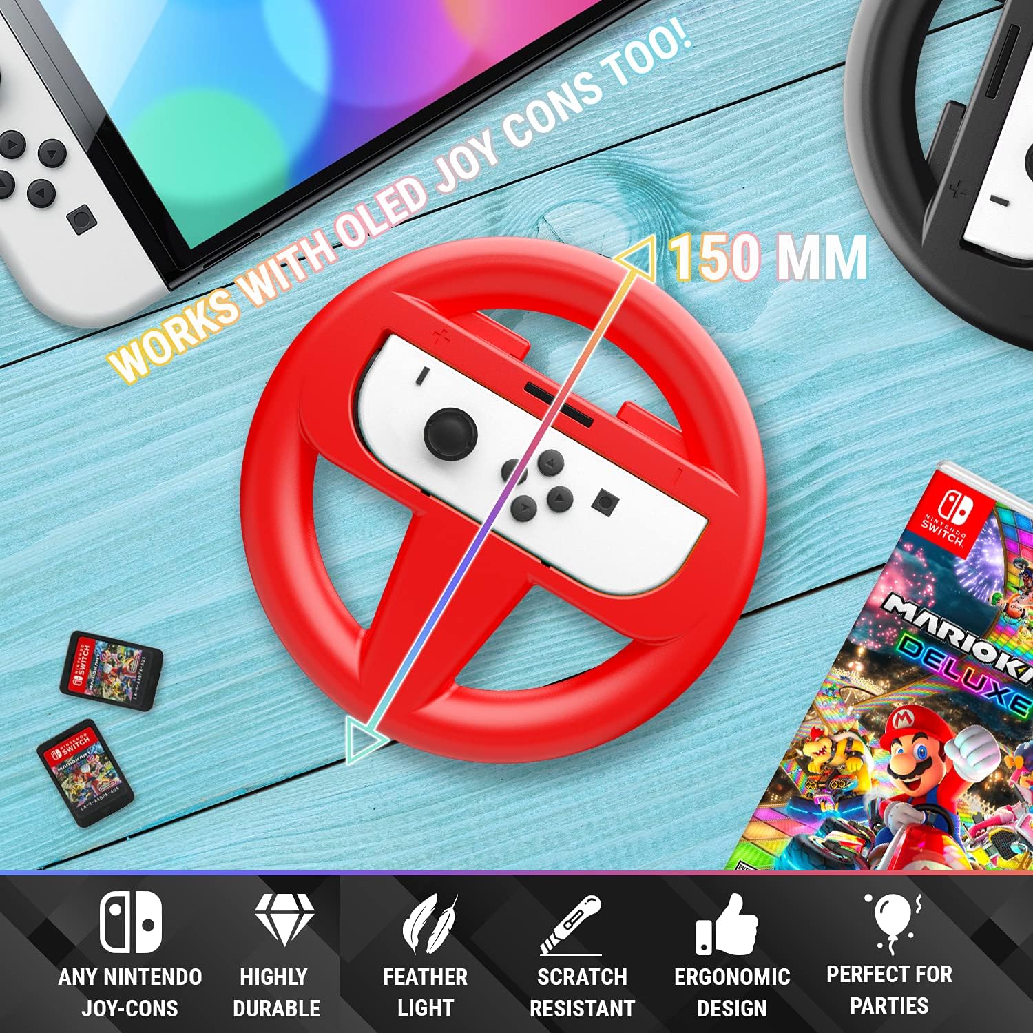 Thumbnail 5 de Orzly Lenkrad Pack 4 volanti per Nintendo Switch