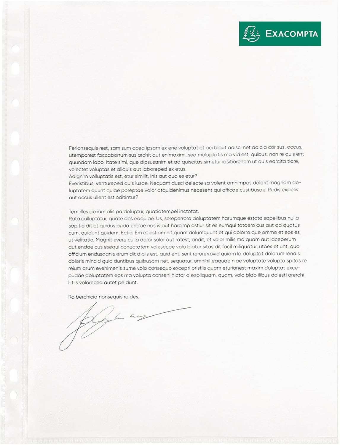 Thumbnail 3 de Exacompta 5920E – Sachets perforés en polypropylène, 50 pochettes transparentes A4+