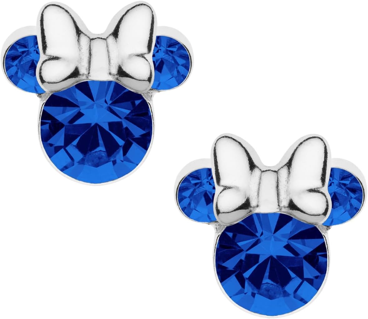 Detalle de Boucles d'oreilles Minnie pour filles en argent sterling avec zirconium cube