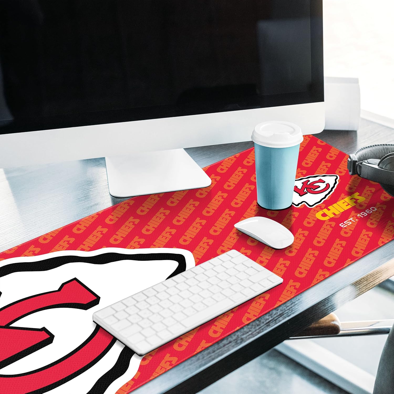 Thumbnail 2 de YouTheFan NFL Kansas City Chiefs Logo Series Desk Pad, 89.9 x 39.9 cm