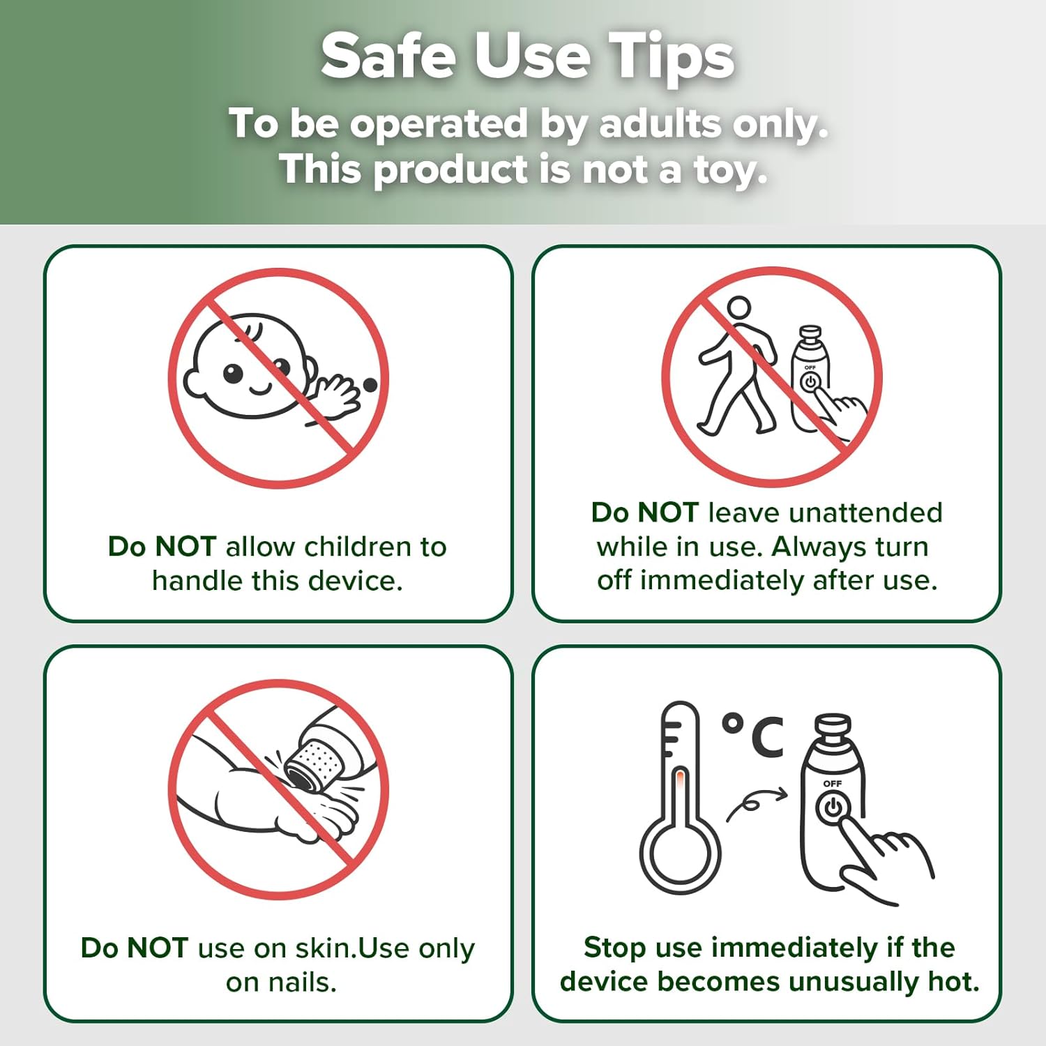 Thumbnail 6 de haakaa Coupe-ongles électrique pour bébés avec LED et 6 têtes (kit de lime) – Rose