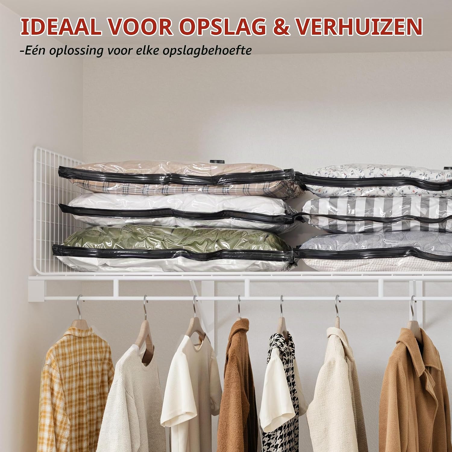 Thumbnail 6 de SUOCO vacuümzakken voor kleding met draadloze pomp, 18 stuks in 3 maten