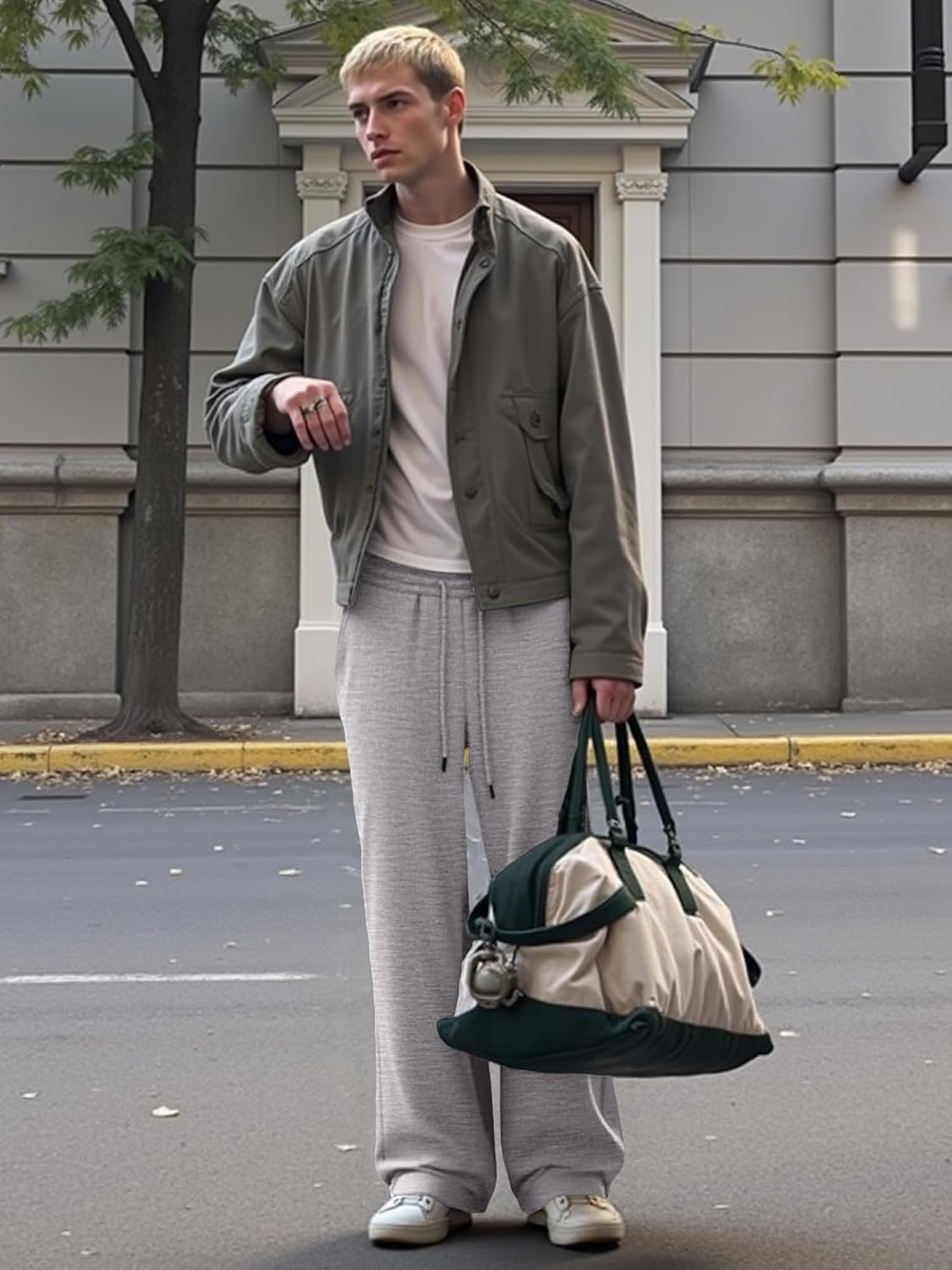Detalle 1 de JMIERR Men's Wide Leg Lounge Pants