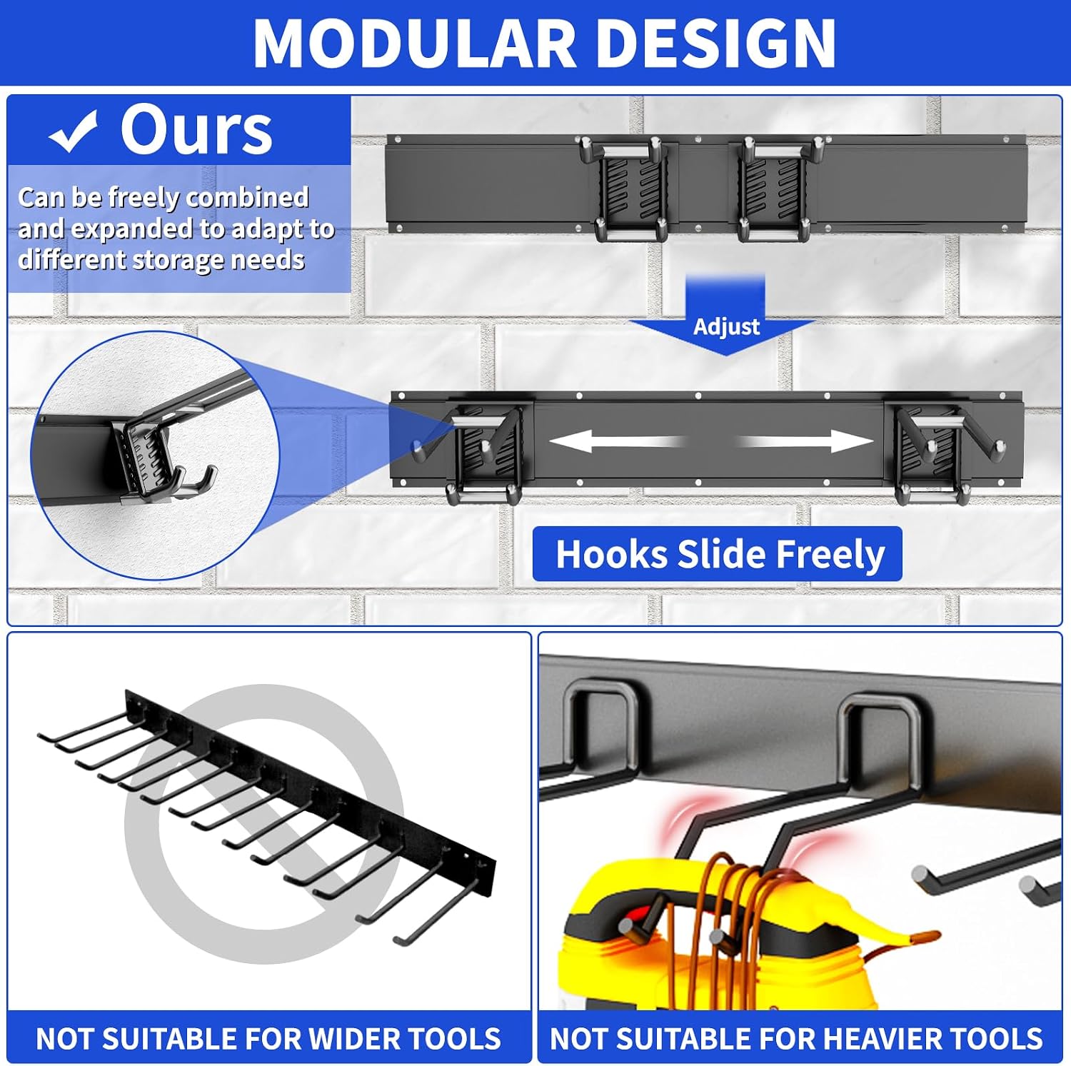 Detalle 2 de CRXCRC Garage Tool Organizer, 48-Inch