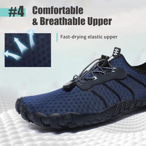 Detalle de Hanani Barefoot Water Shoes: Lightweight, Quick-Dry Aqua Shoes for Unisex Waterside Wear