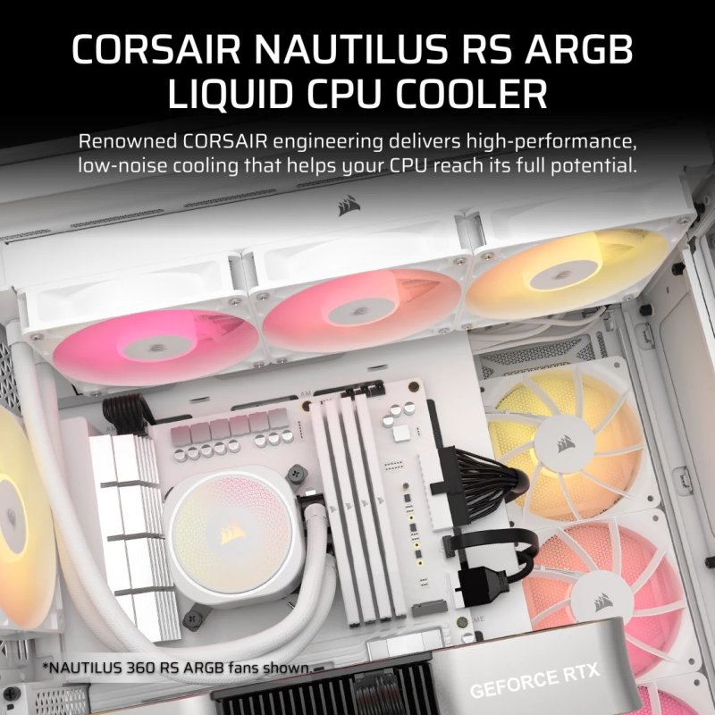 Detalle 2 de Corsair Nautilus 240 RS ARGB Kit de Refrigeración Líquida 240mm Blanco