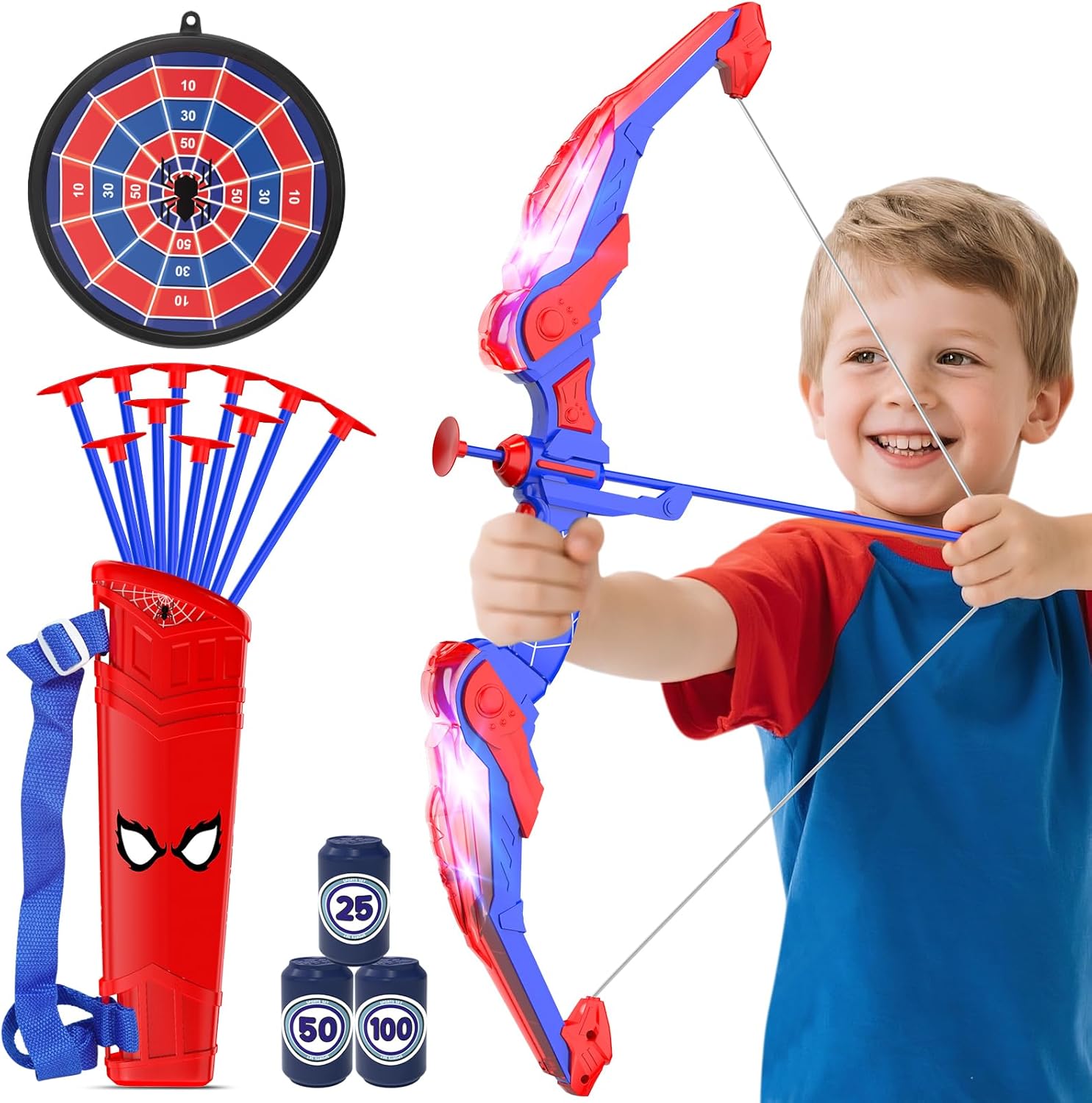 Joozmui Bow and Arrow Set with LED 10 Arrows