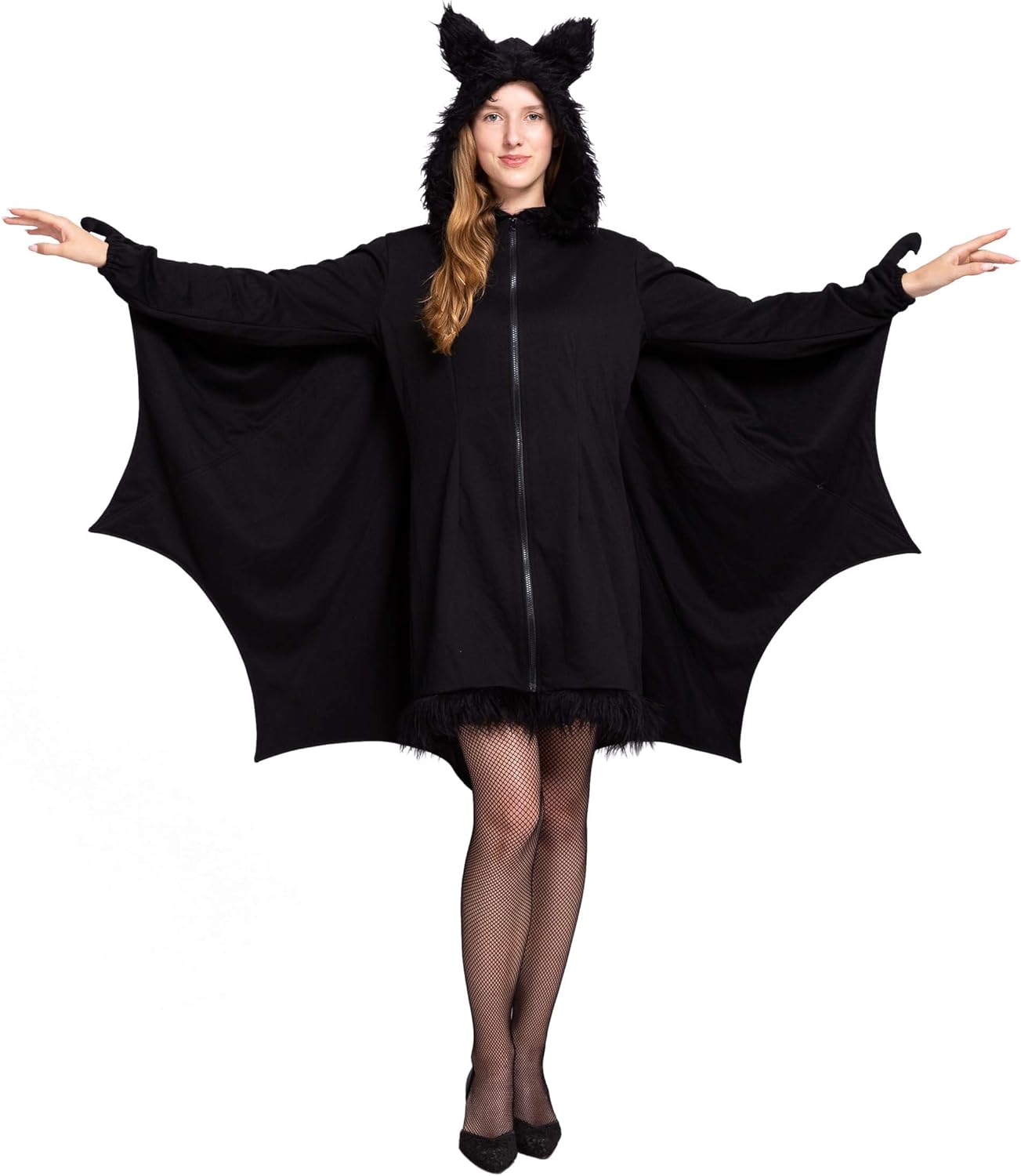 Detalle de Spooktacular Creations Fledermaus Zip-Hoodie 🎭