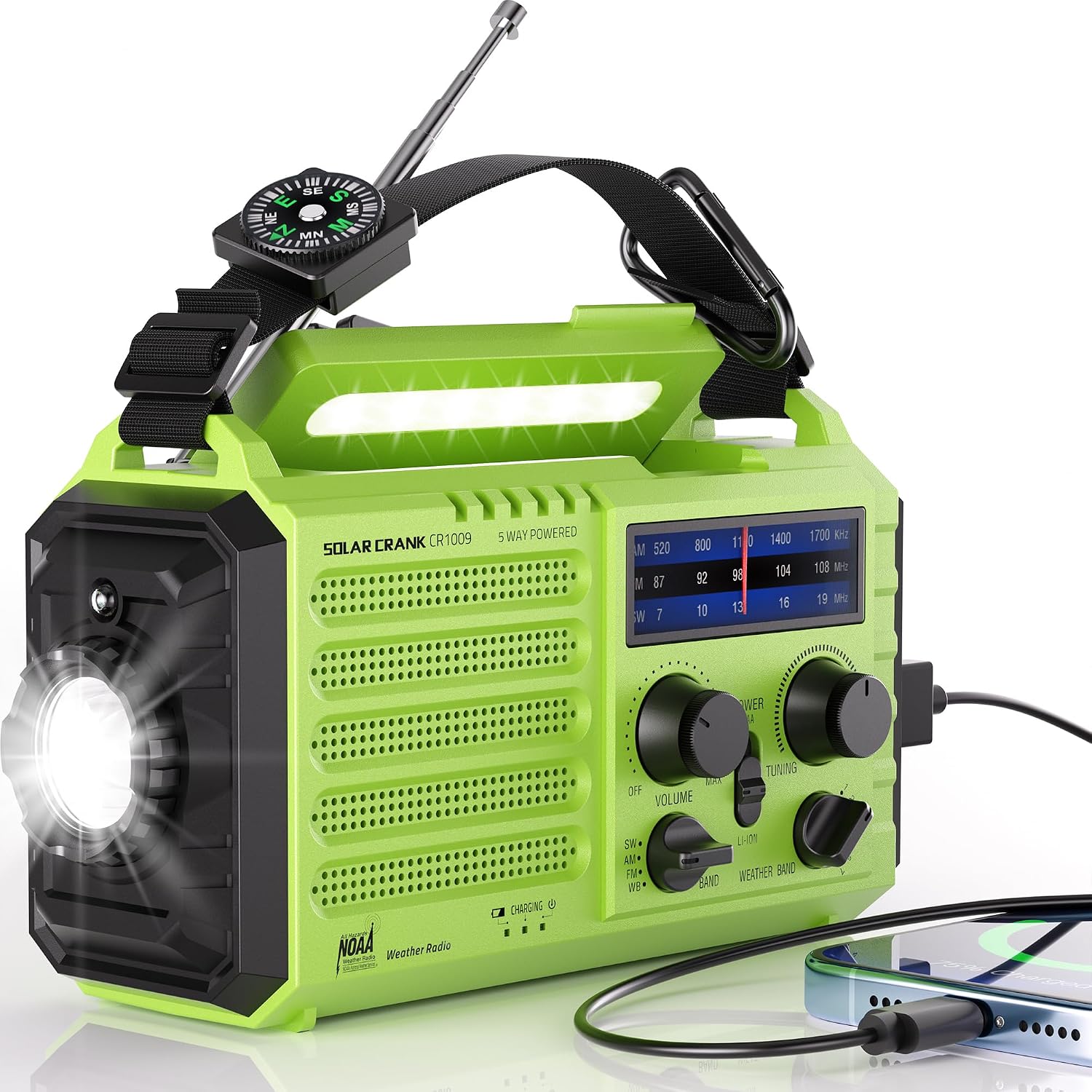 Detalle de Mesqool Emergency Weather Radio 5000mAh