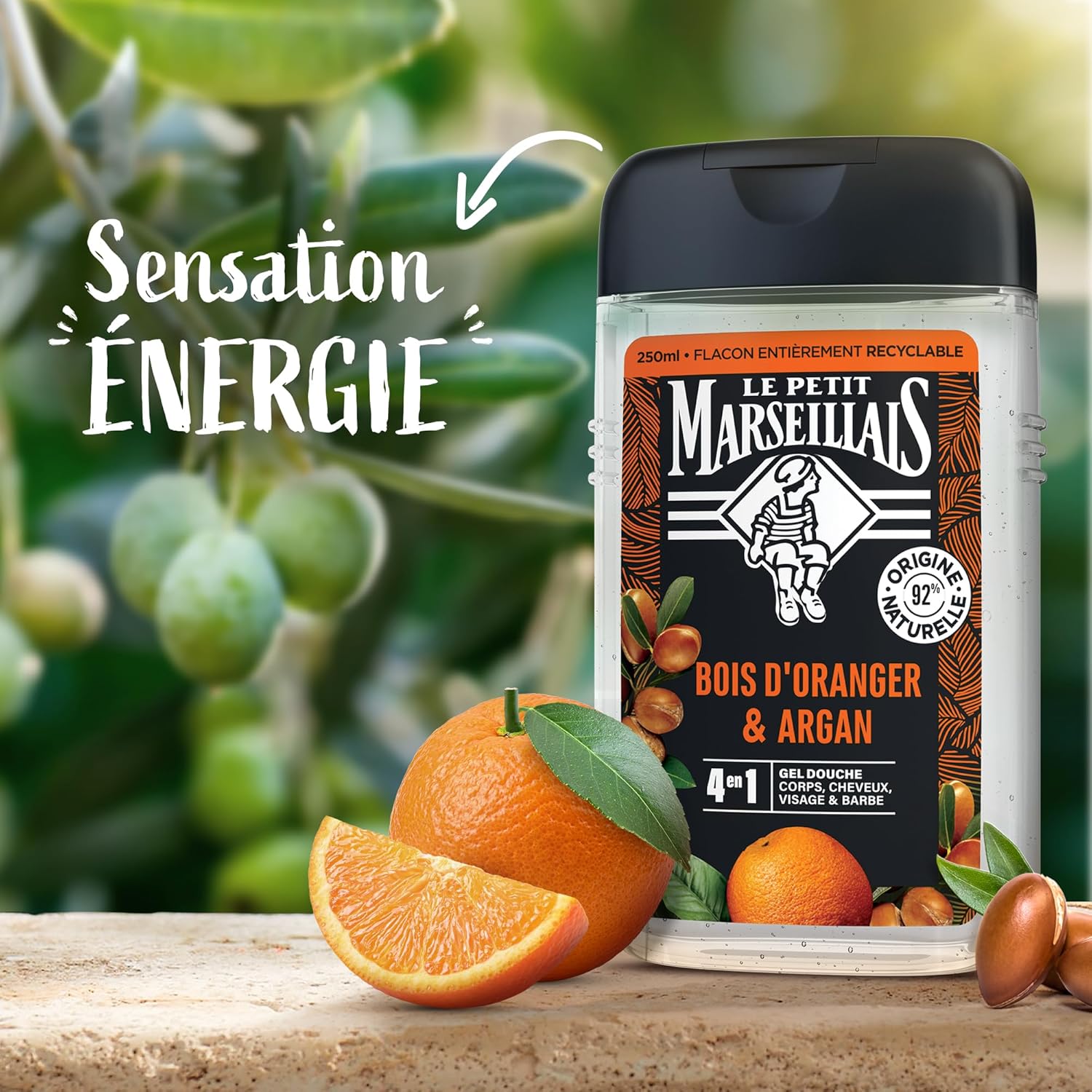 Thumbnail 1 de Le Petit Marseillais Gel douche Bois d'Oranger & Argan – lot 6x250 ml