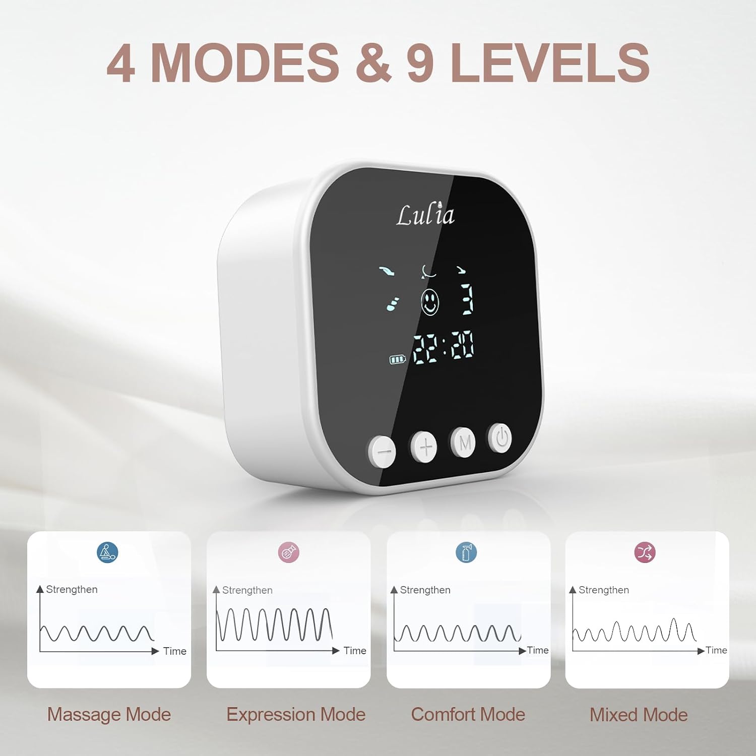 Thumbnail 2 de Lulia Elektrische Milchpumpe – 4 Modi, 9 Stufen, 2500mAh Akku, leise und BPA-frei