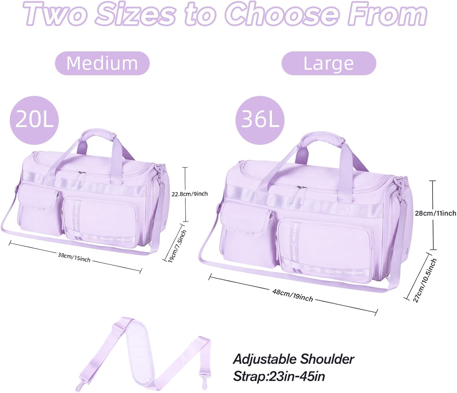 Detalle de MAXTOP Small Gym Duffel 15 × 7.5 × 9 in