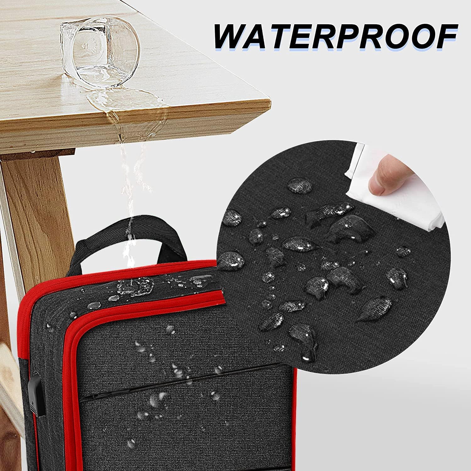 Detalle 2 de ZINZ Slim & Expandable Laptop Backpack Water Resistant