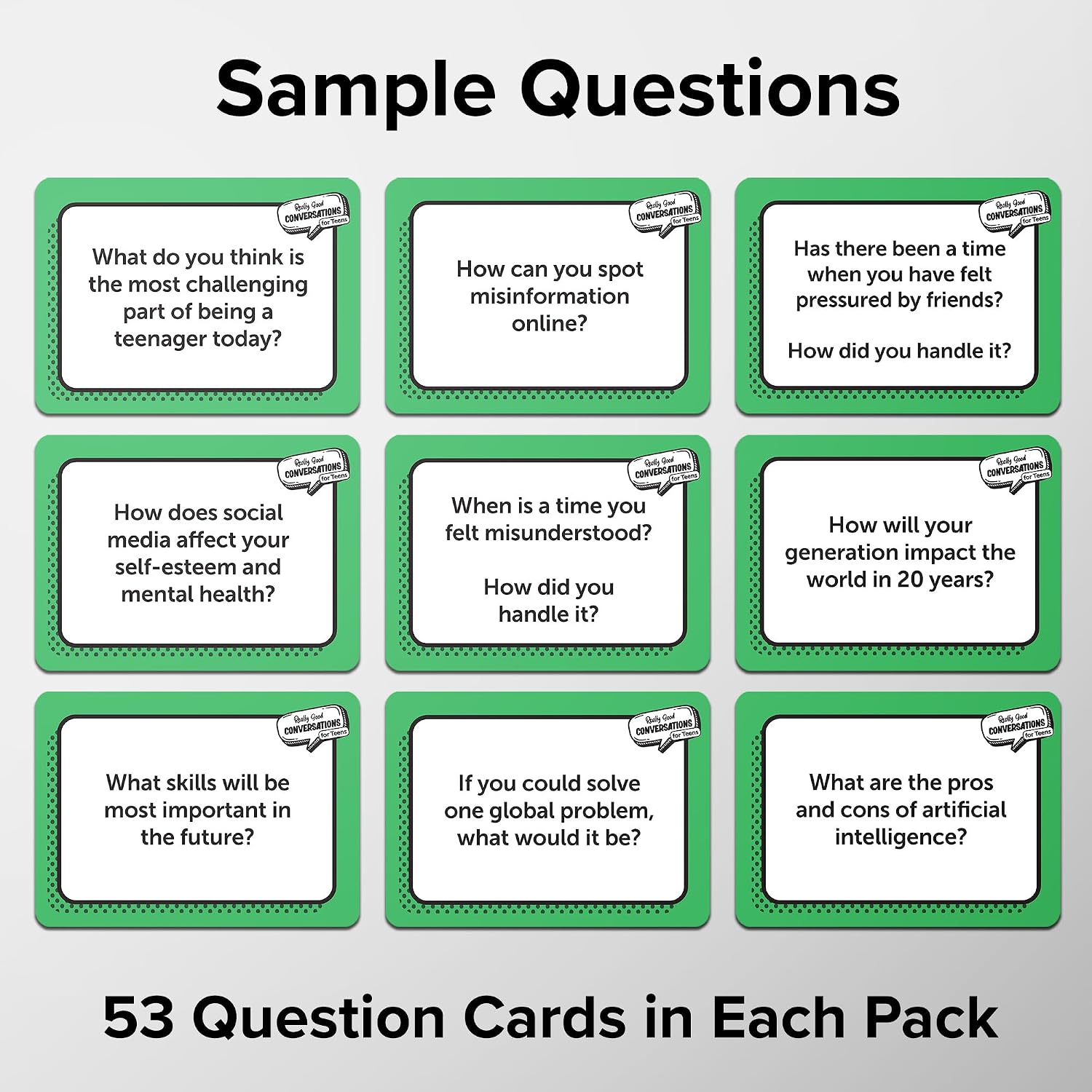 Detalle de Really Good Conversations for Teens cards