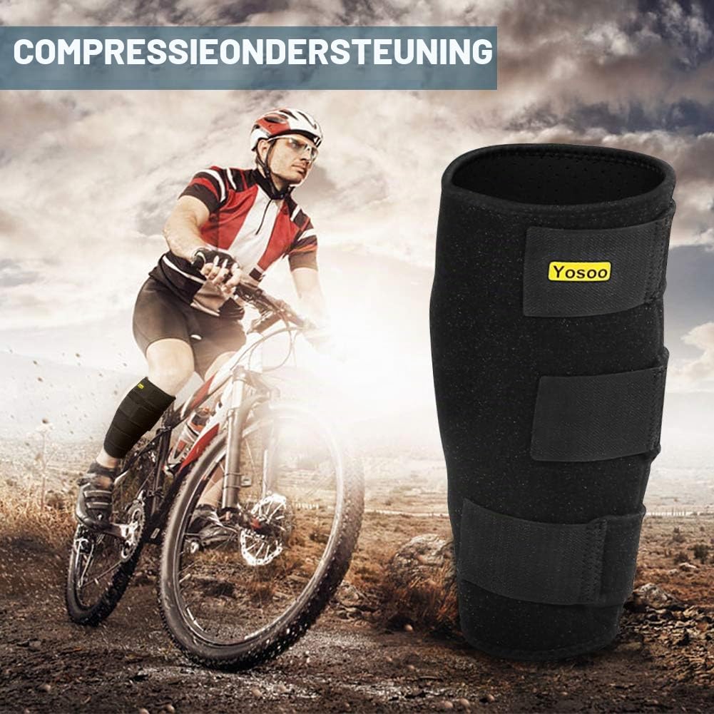 Detalle de Yosoo Health Gear verstelbare kuitbandage van neopreen met drie sluitbanden