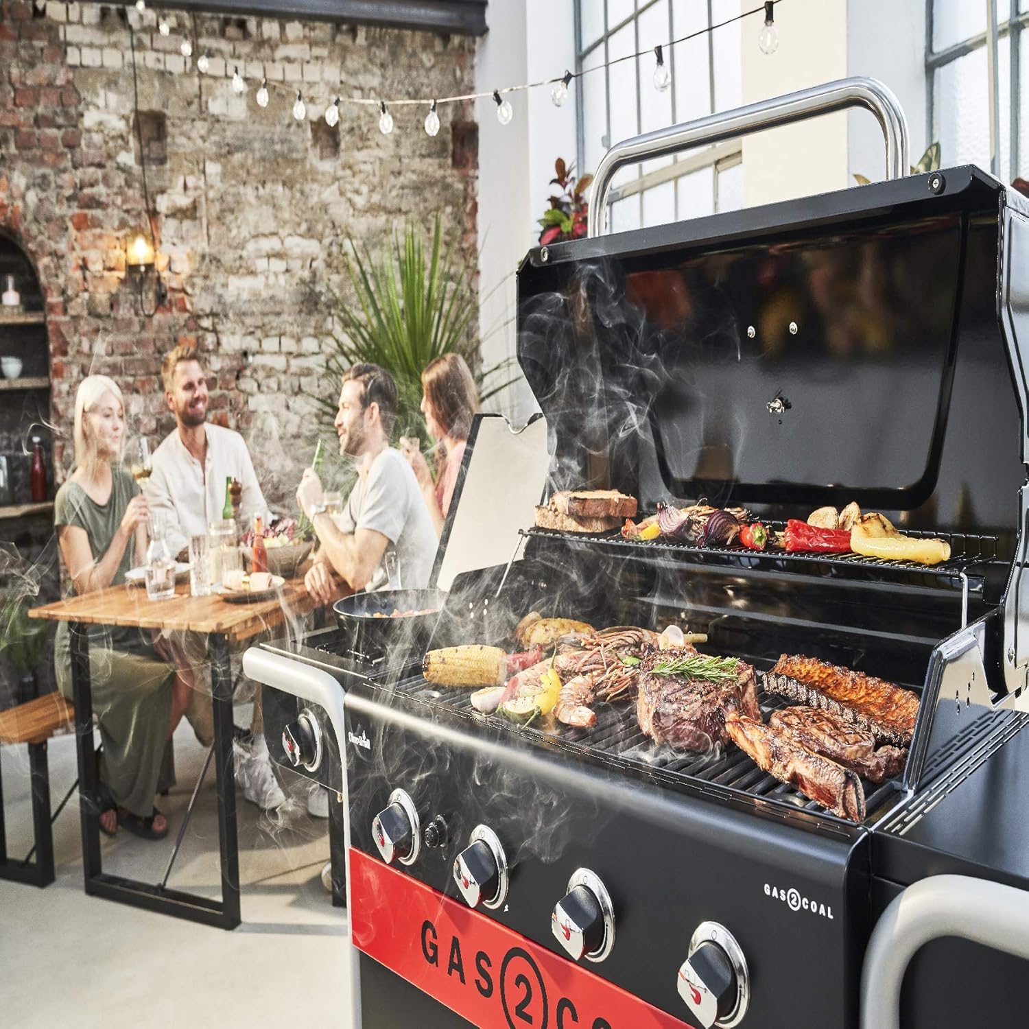 Thumbnail 11 de Char-Broil Gas2Coal 2.0 440 🔥 Barbacoa híbrida de 4 quemadores