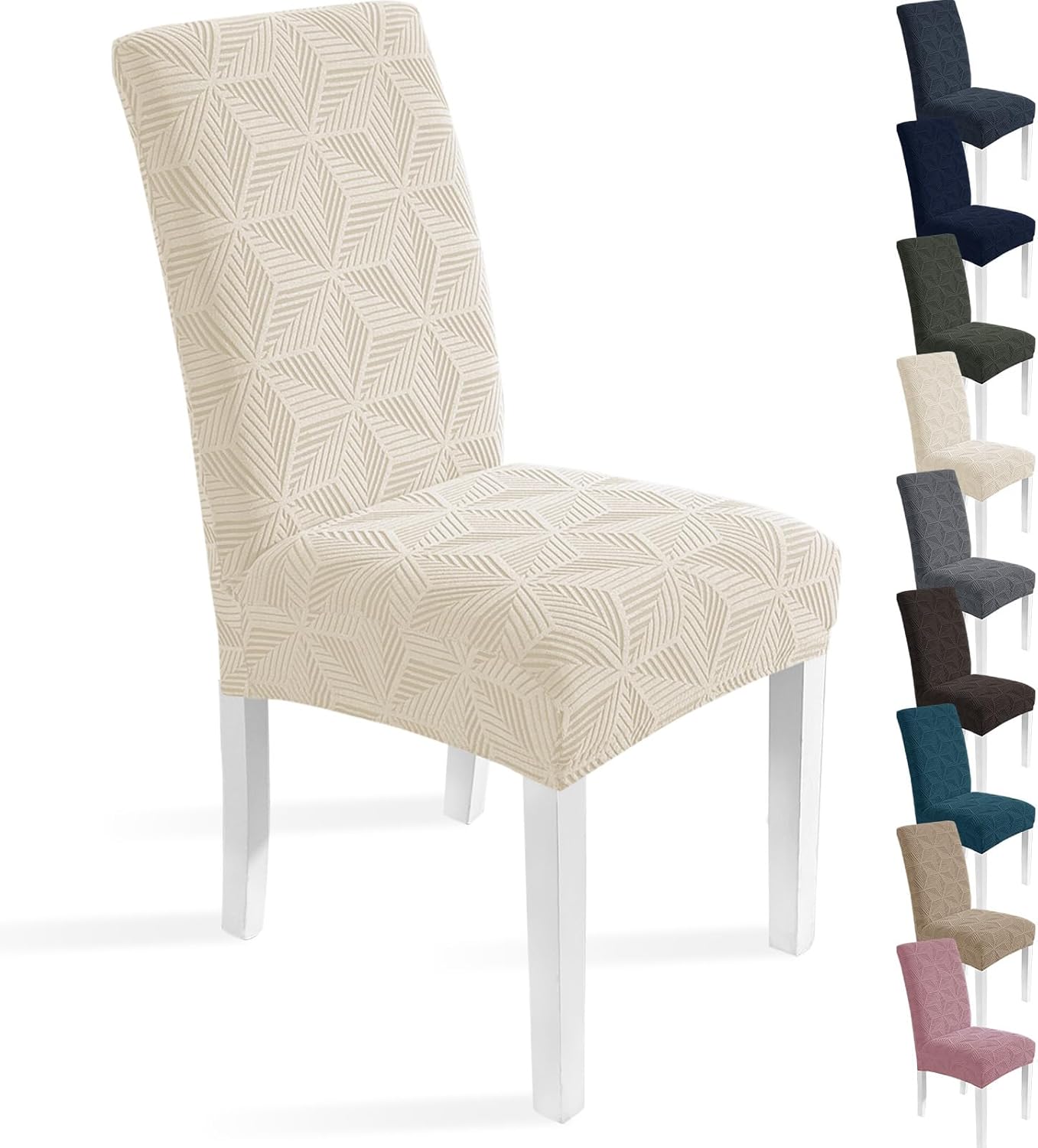 Detalle de Housse de Chaise Extensible 2 Pièces Ystyle – Universelle, Beige